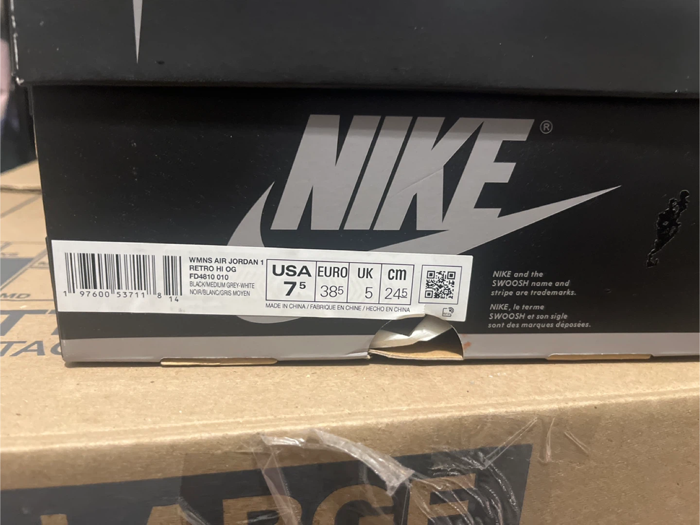 Nike Air Jordan 1 Retro HI OG, Women's 7.5