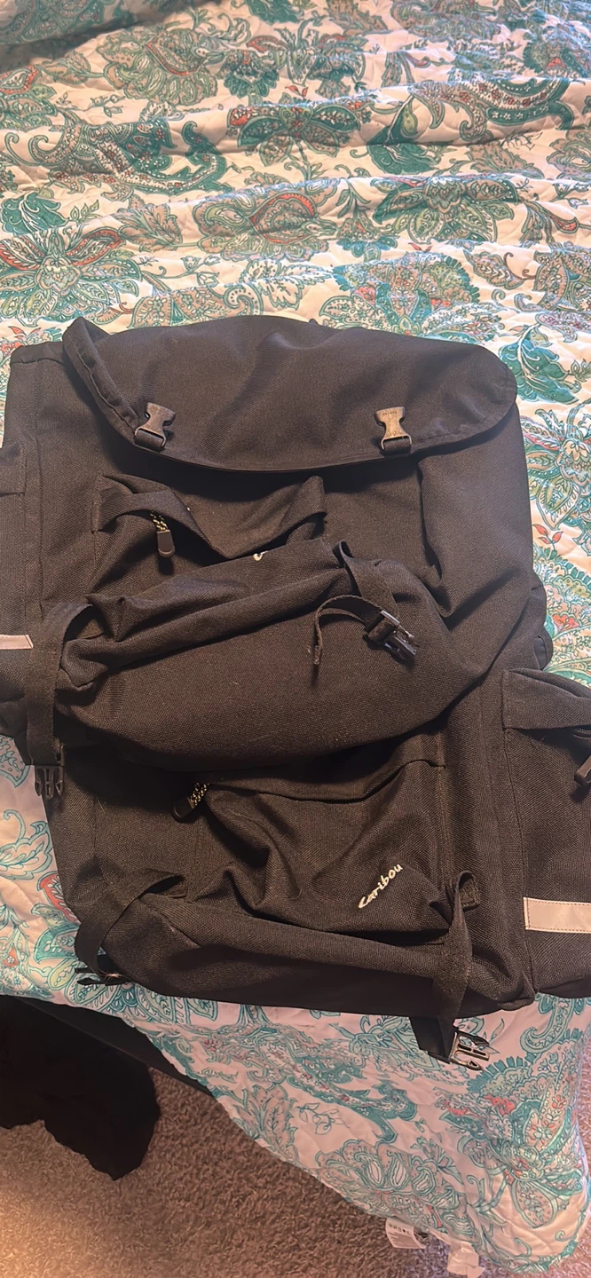 Caribou Black saddle bags