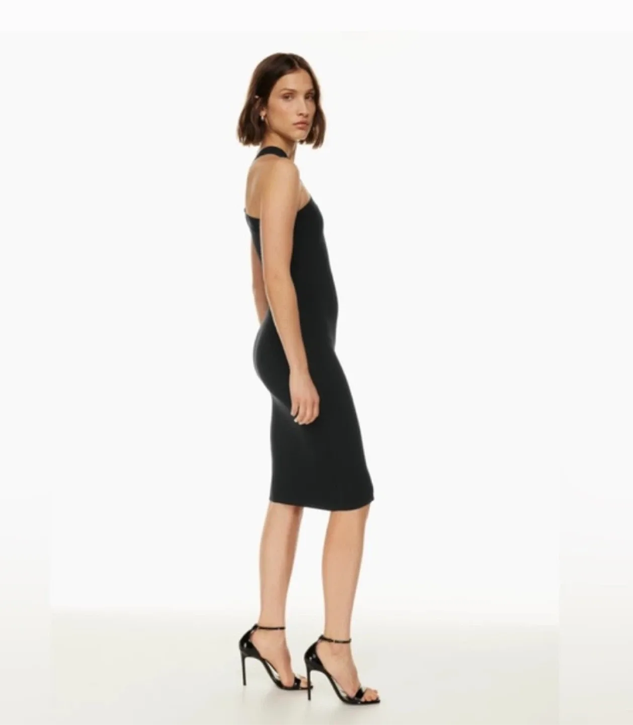 Brand New Aritzia Babaton Sculpt Knit Criss Cross Midi Dress image indicator(2)