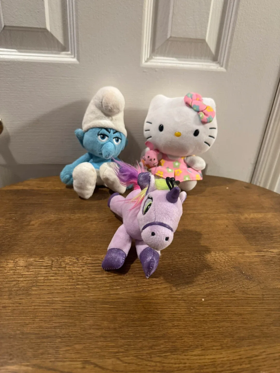 Hello Kitty, Smurf, Unicorn Plush Toys