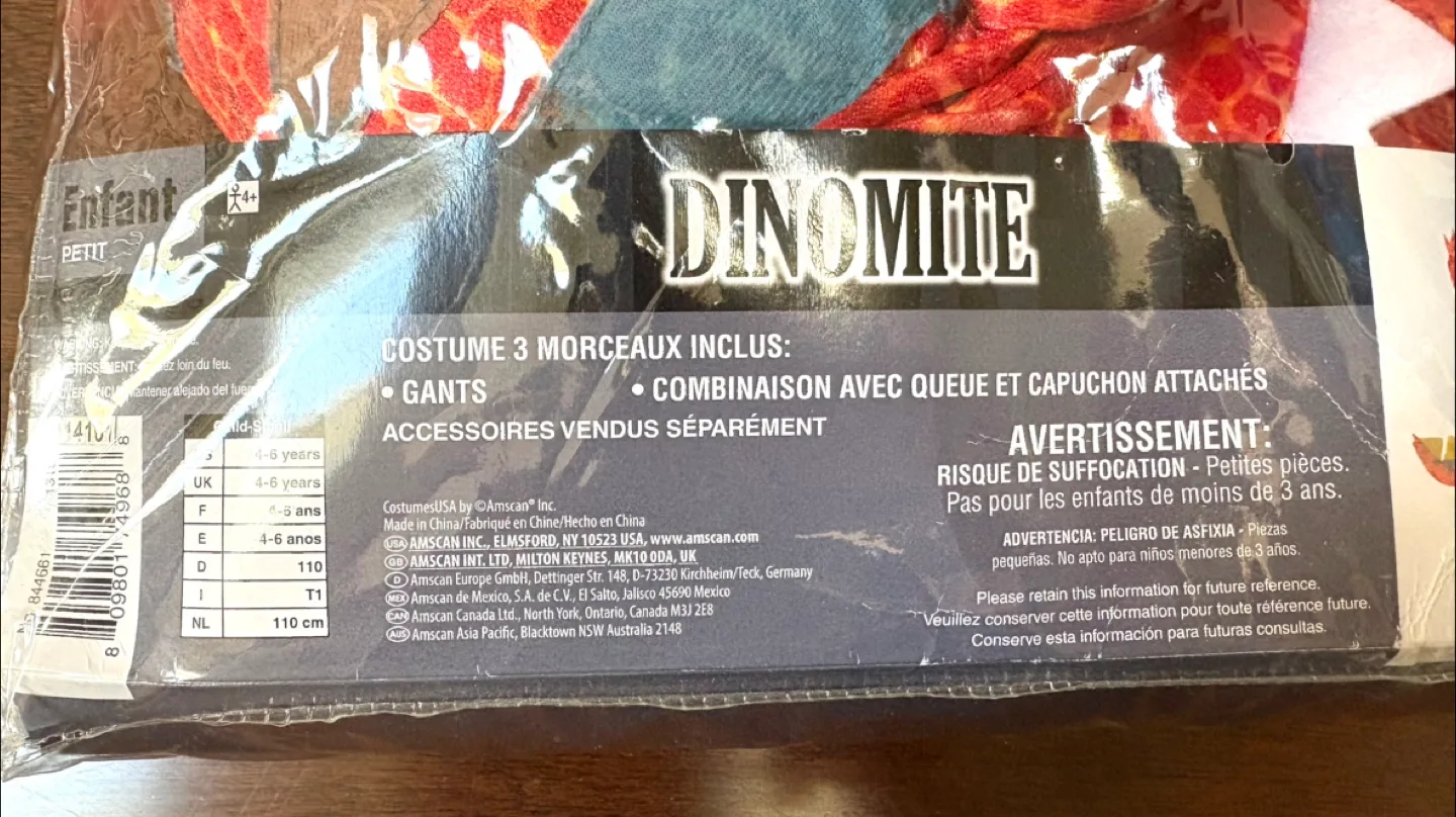 Dinomite Dinosaur 🦕 Costume - Size Small image indicator(3)