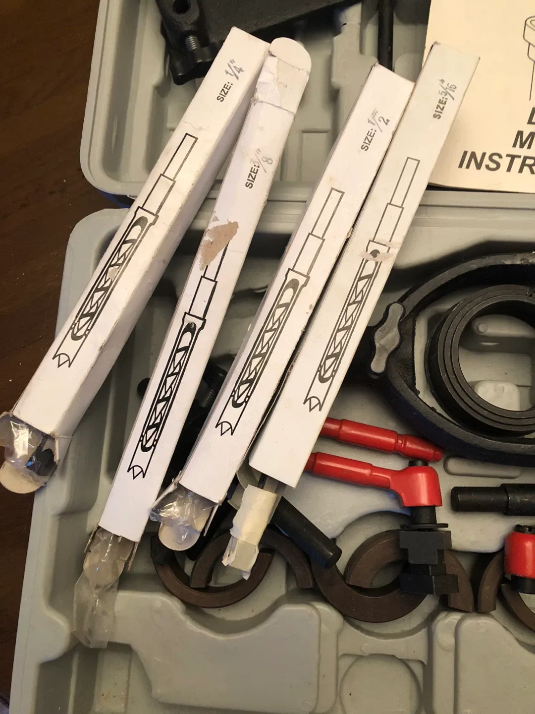 Drill Press Mortising Kit w manual -excellent condition image indicator(5)