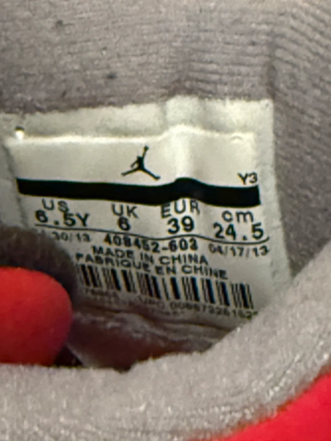 Jordan 4 Retro Red Thunder Size 6.5Y image indicator(5)