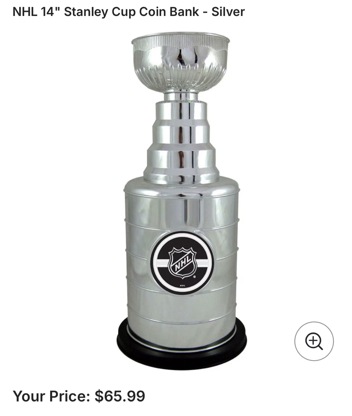 NHL Stanley Cup Coin Bank - Silver - photo 3