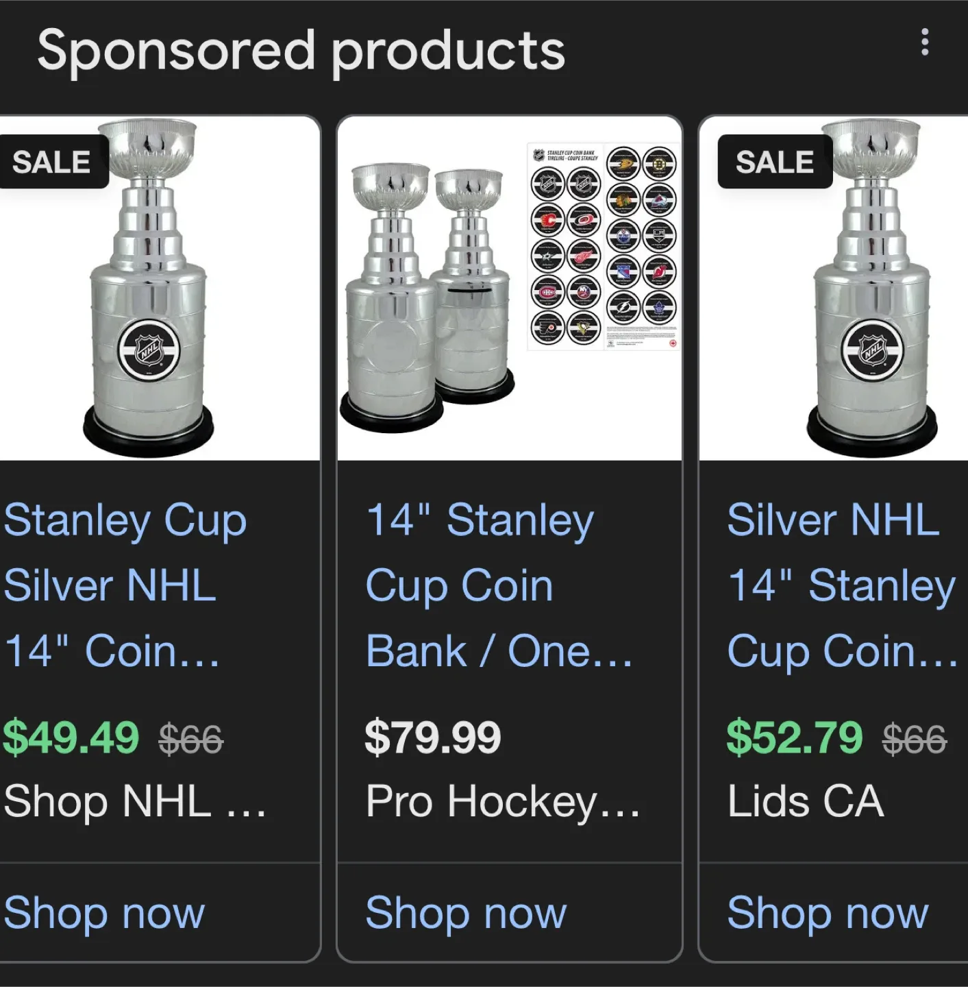 NHL Stanley Cup Coin Bank - Silver image indicator(4)