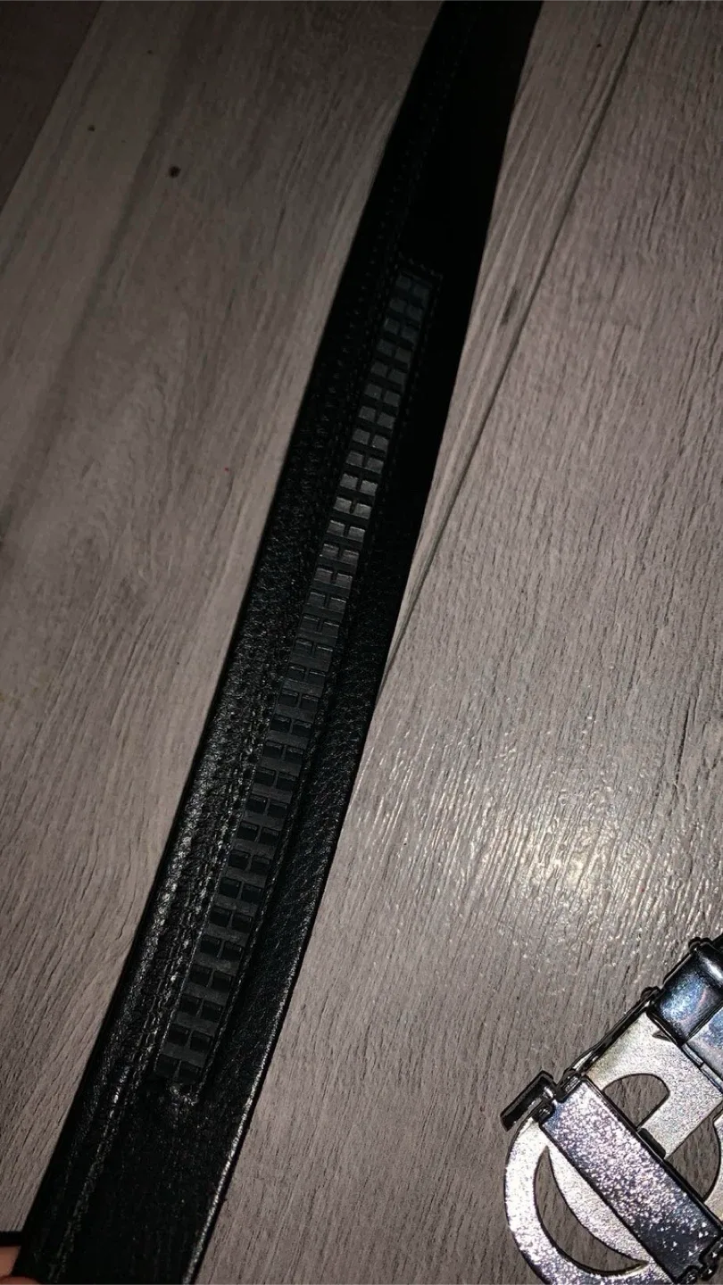 Men's Black Leather Belt image indicator(2)