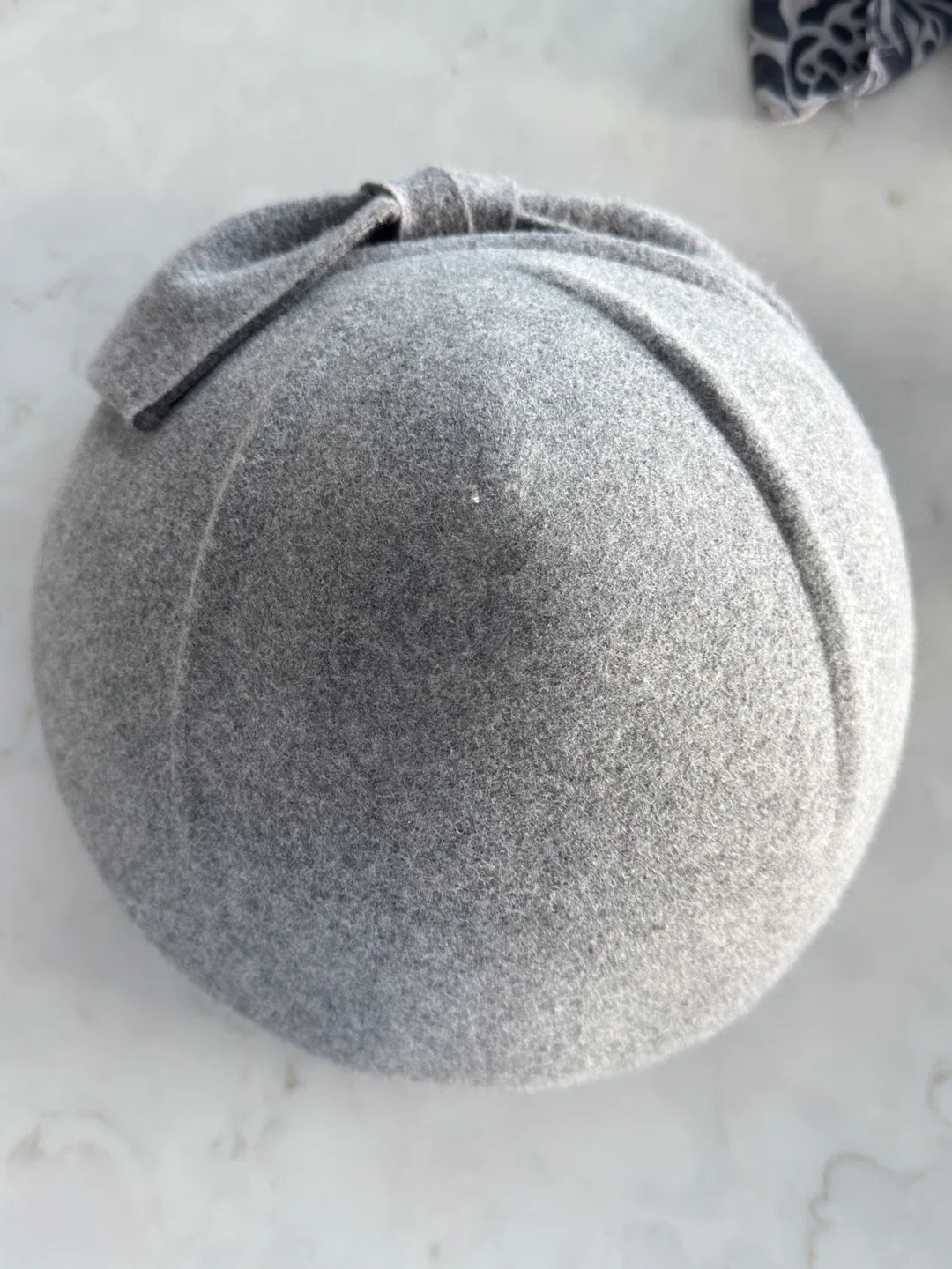 Grey Wool Cloche Hat with Bow Detail image indicator(2)