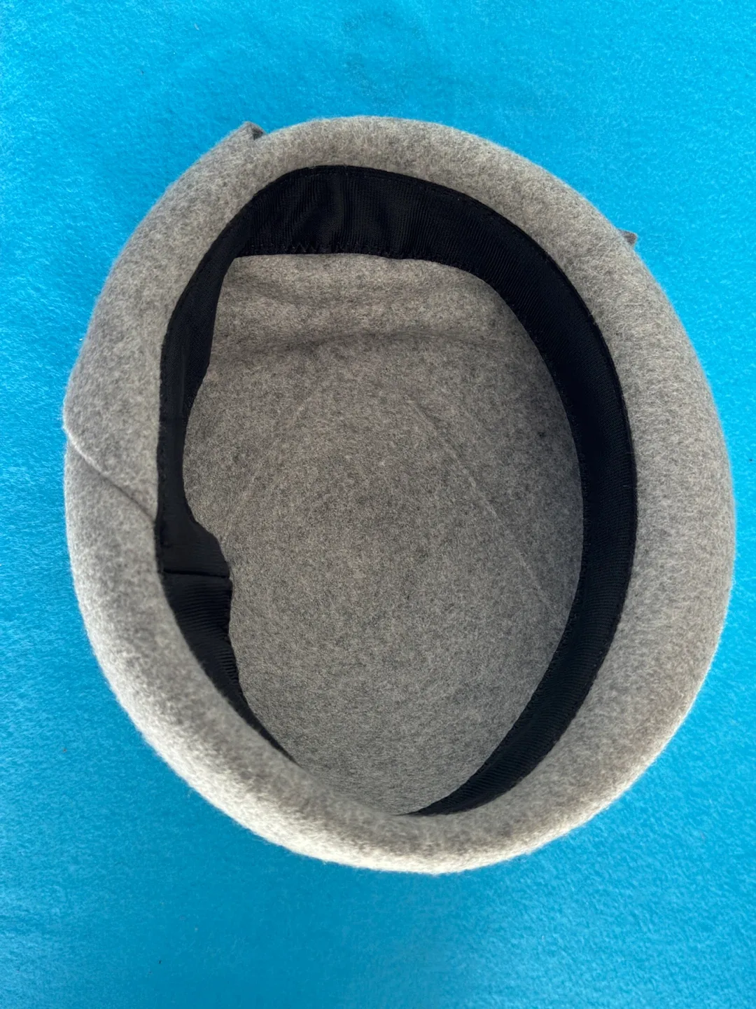 Grey Wool Cloche Hat with Bow Detail image indicator(3)