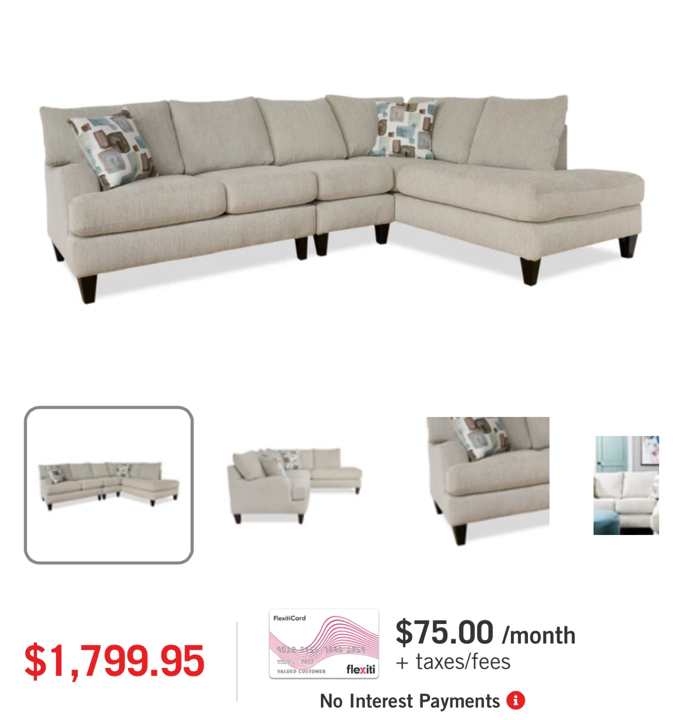 Beige Sectional Sofa