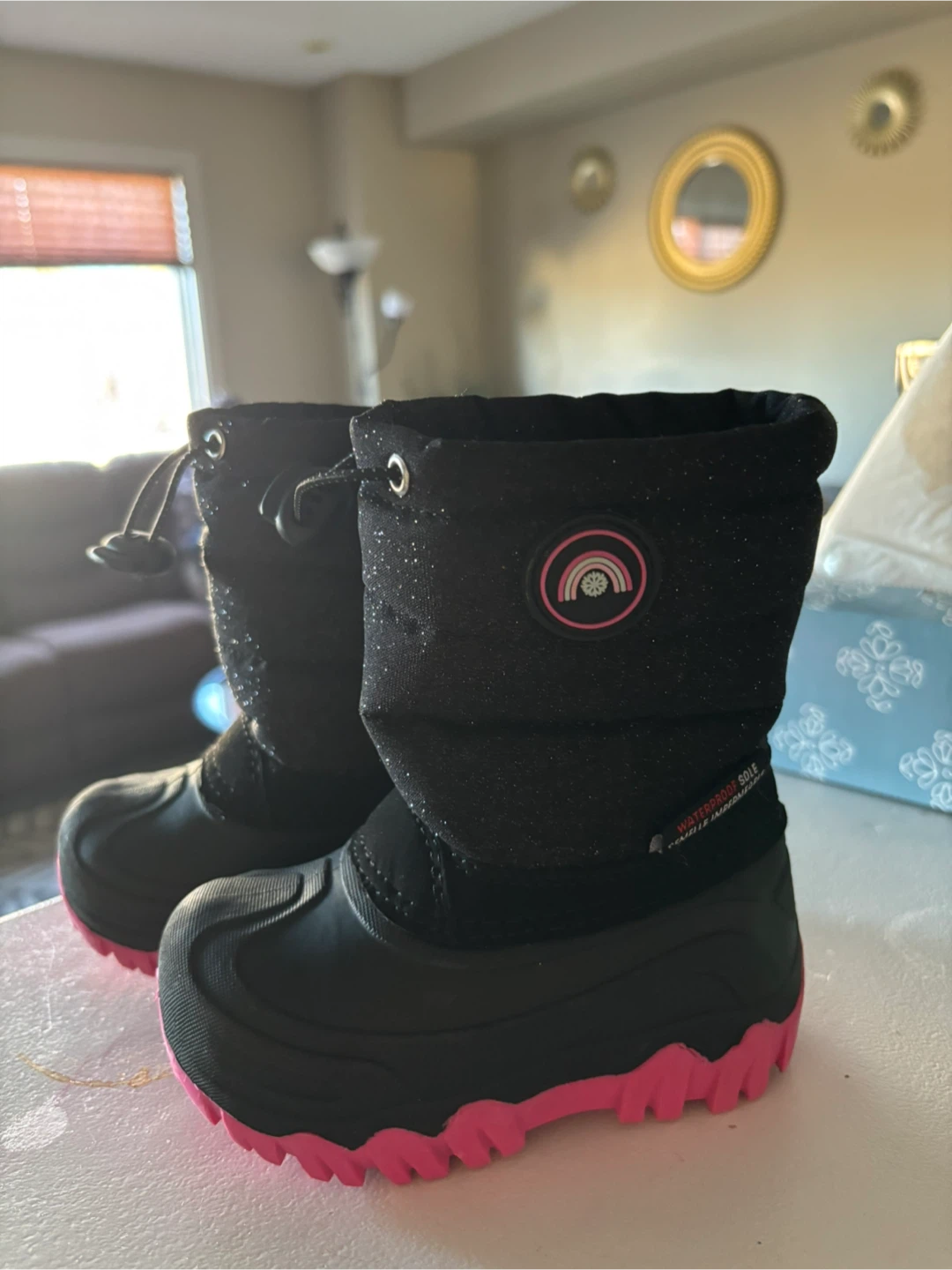 Children's Place Black & Pink Snow Boots - photo 2