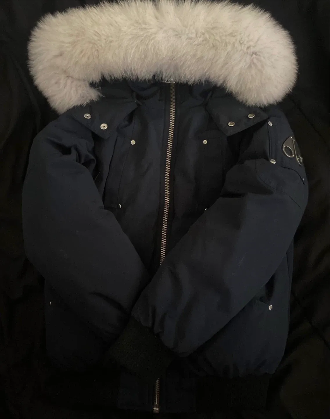 Moose Knuckles Unisex Bomber Black Size Medium image indicator(2)