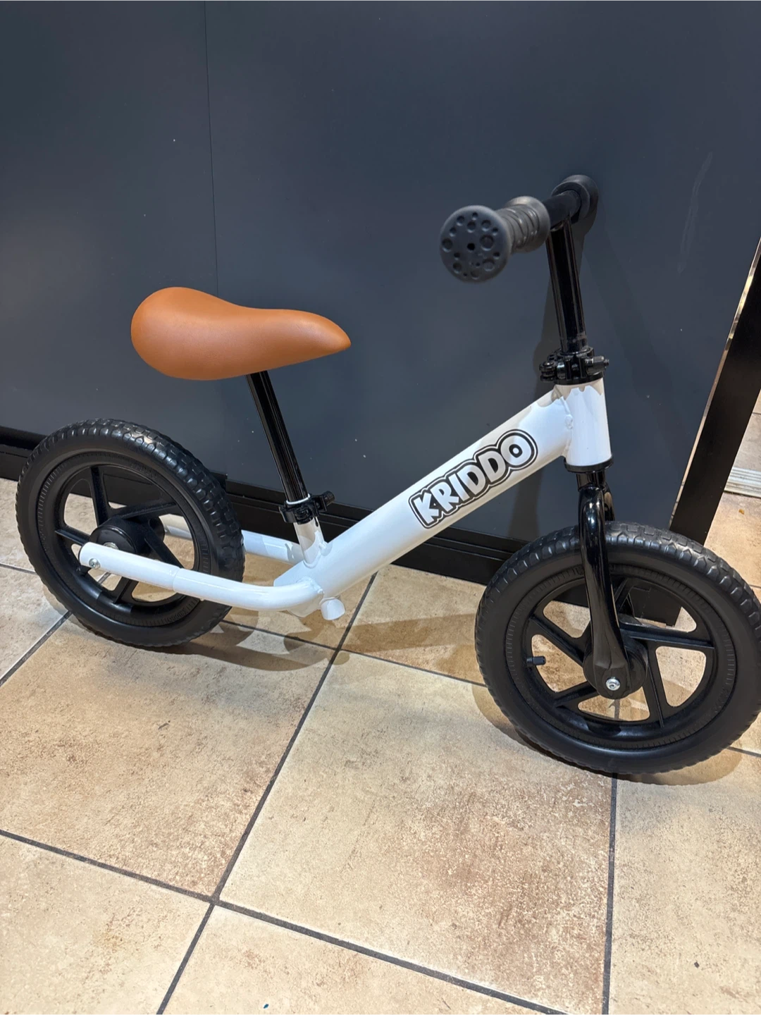 Kriddo Balance Bike - White & Brown - photo 2