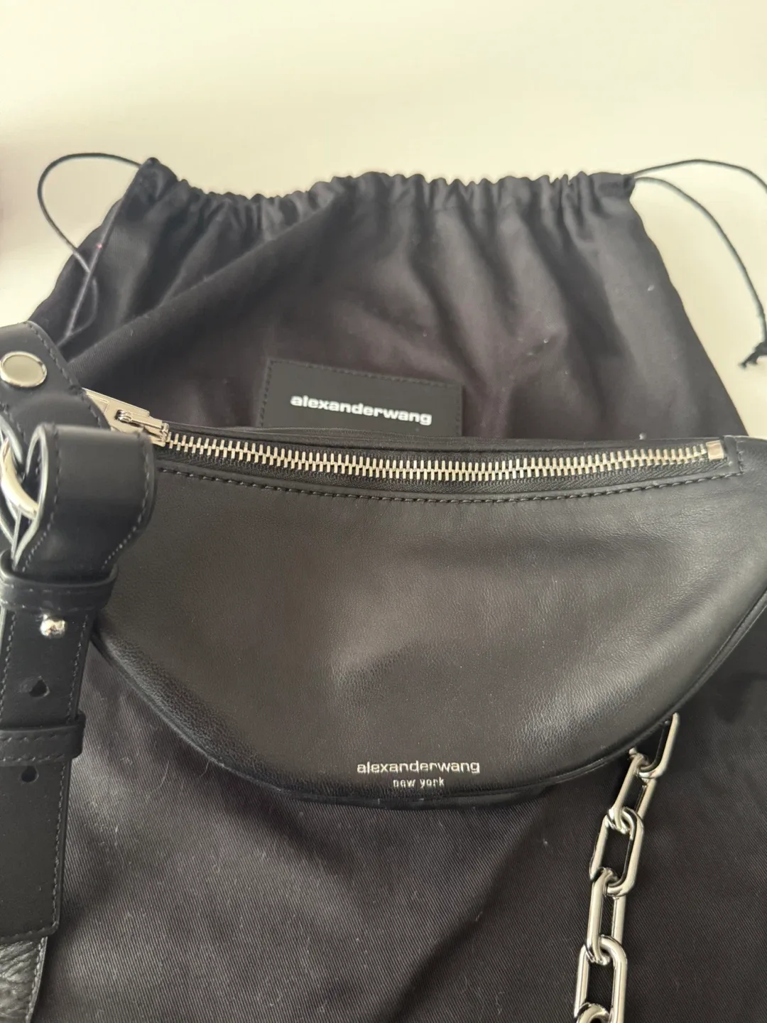 Alexander Wang Black Leather Fanny Pack image indicator(3)