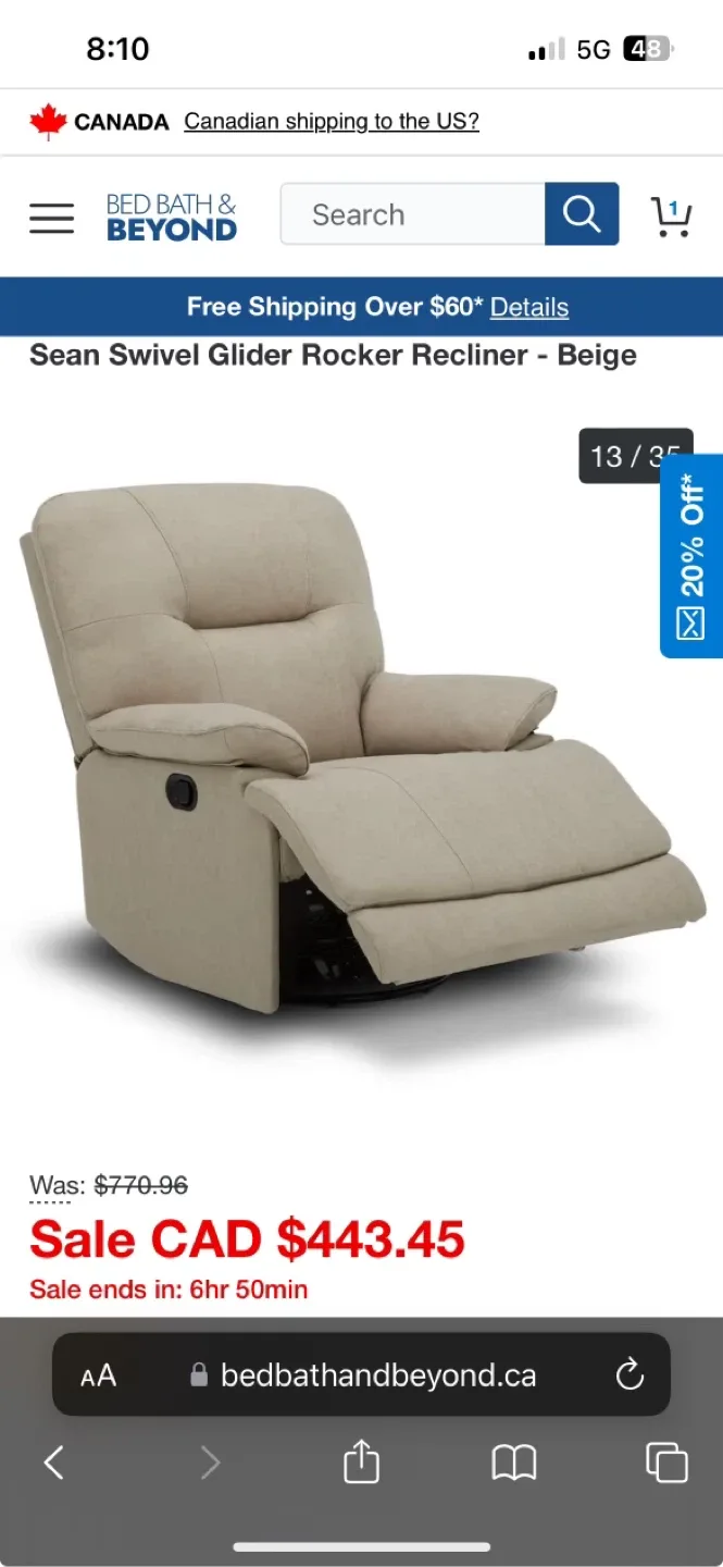 Swivel Rocker Recliner - 1 available image indicator(3)
