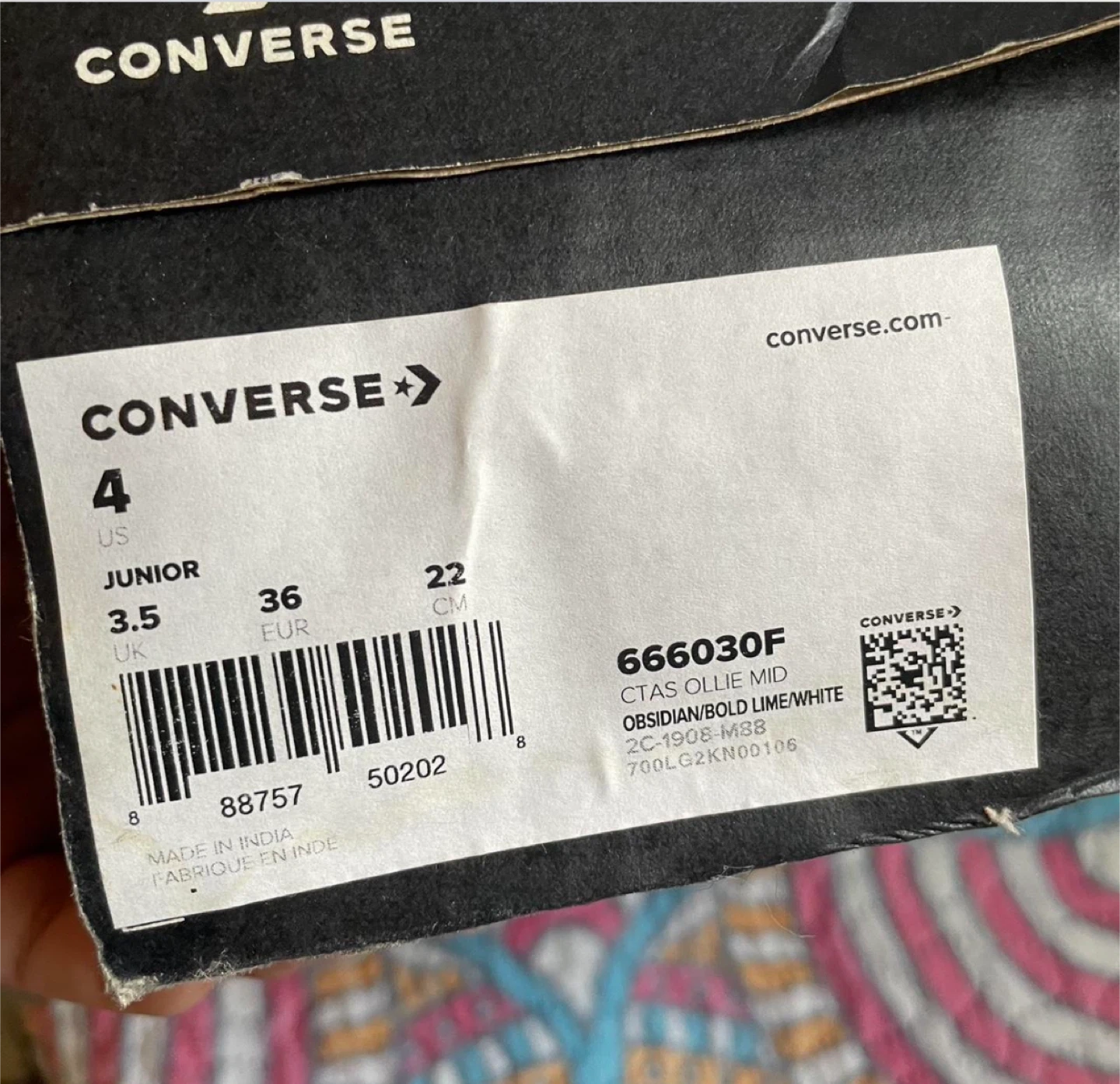 Converse CTAS Ollie Mid Junior Size 4 US - photo 3