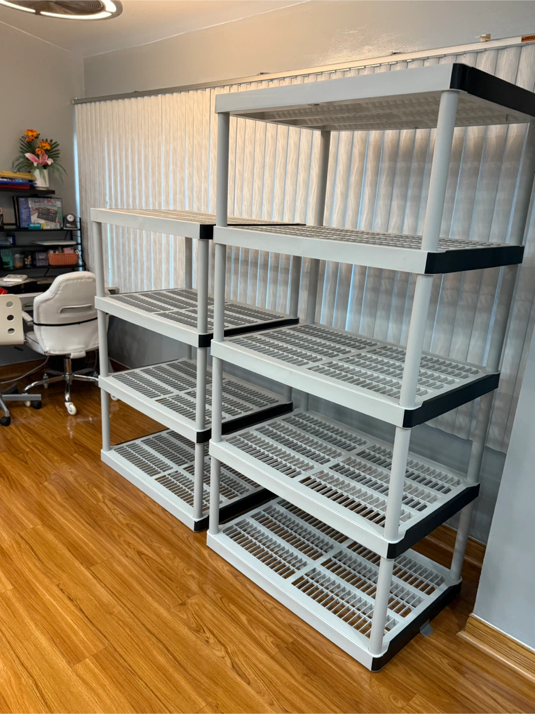 White Plastic Shelving Units - Set of 2 - photo 5