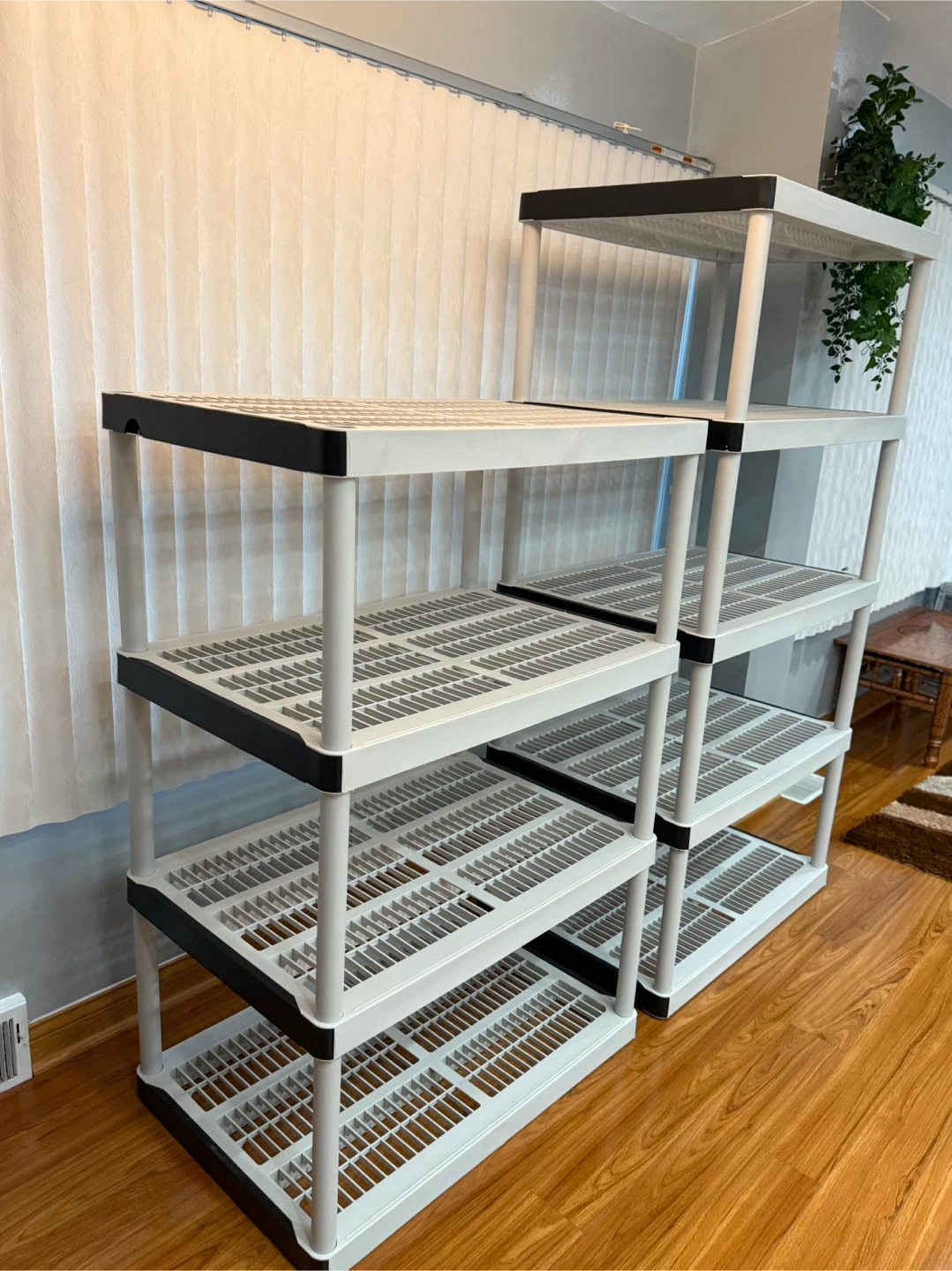 White Plastic Shelving Units - Set of 2 - photo 3