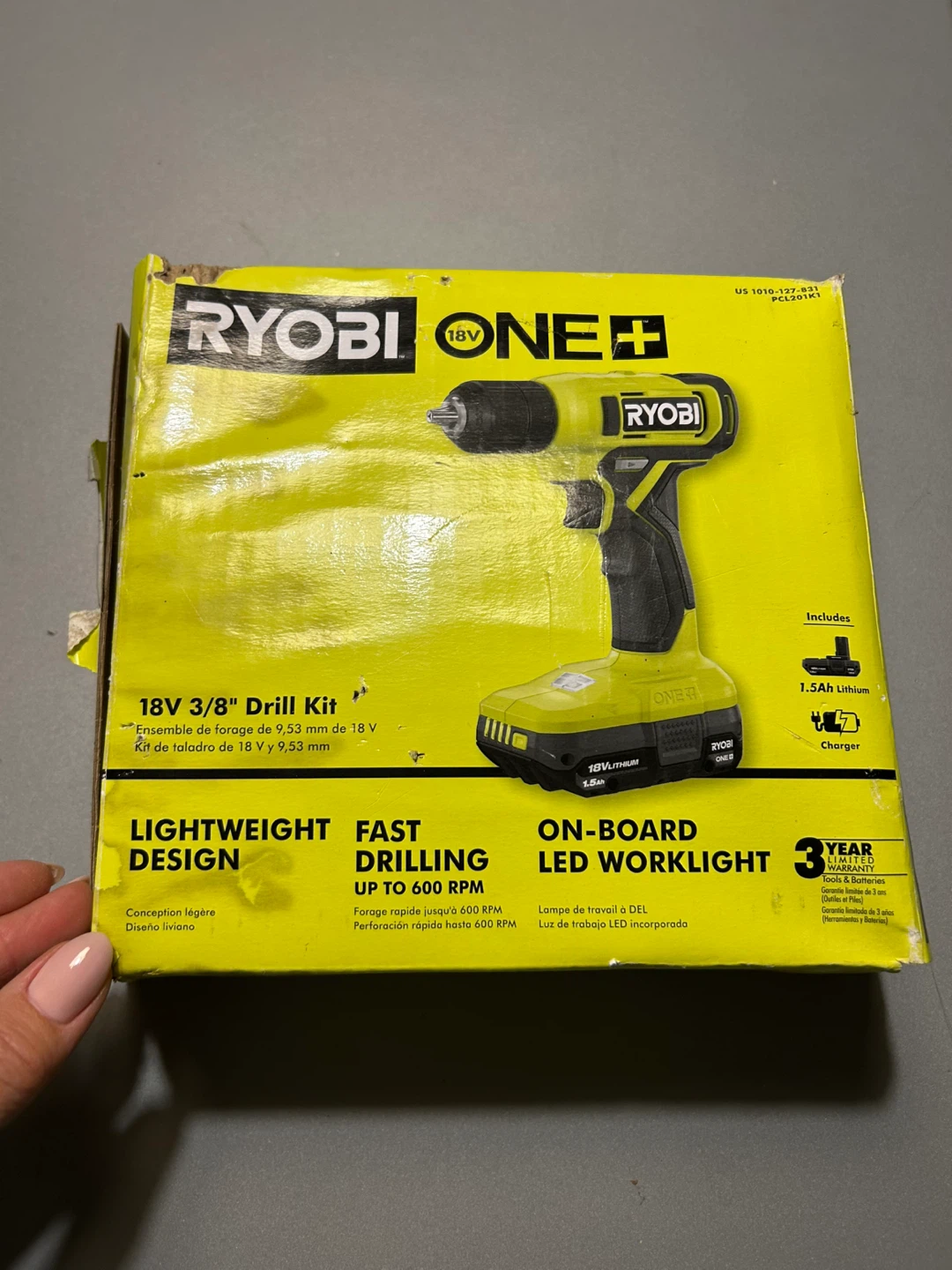 Ryobi ONE+ 18V 3/8" Drill Kit - photo 2