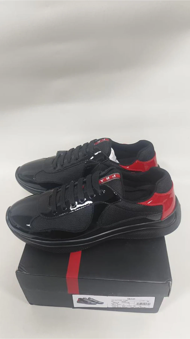 Prada Sneakers - Black & Red Accent
