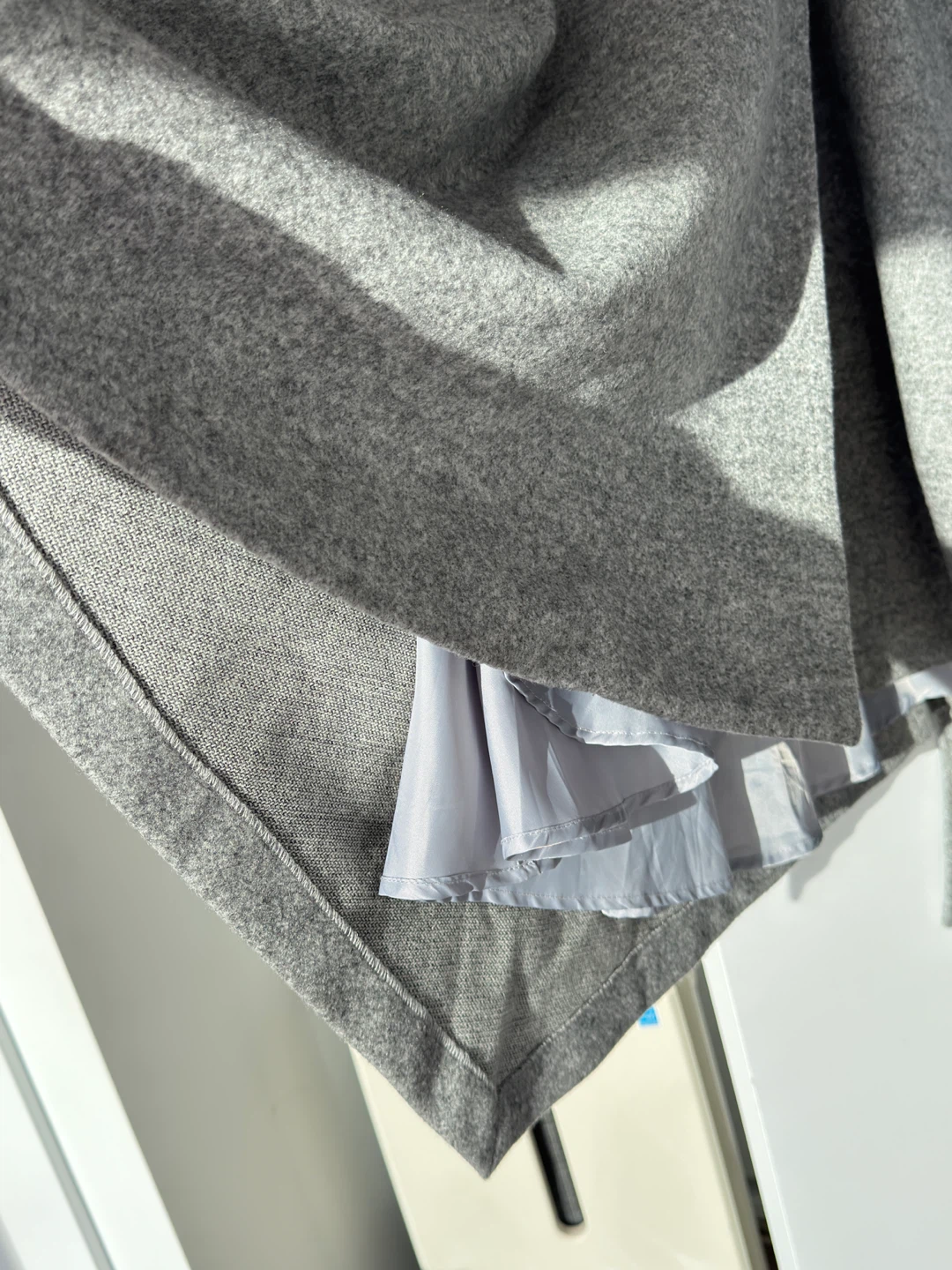 Grey Wool Blend Wrap Coat - photo 3
