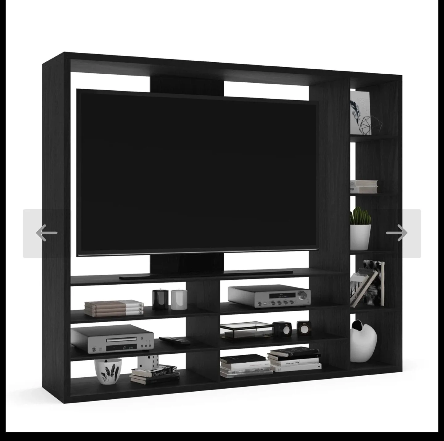 Black TV Stand Entertainment Unit image indicator(3)