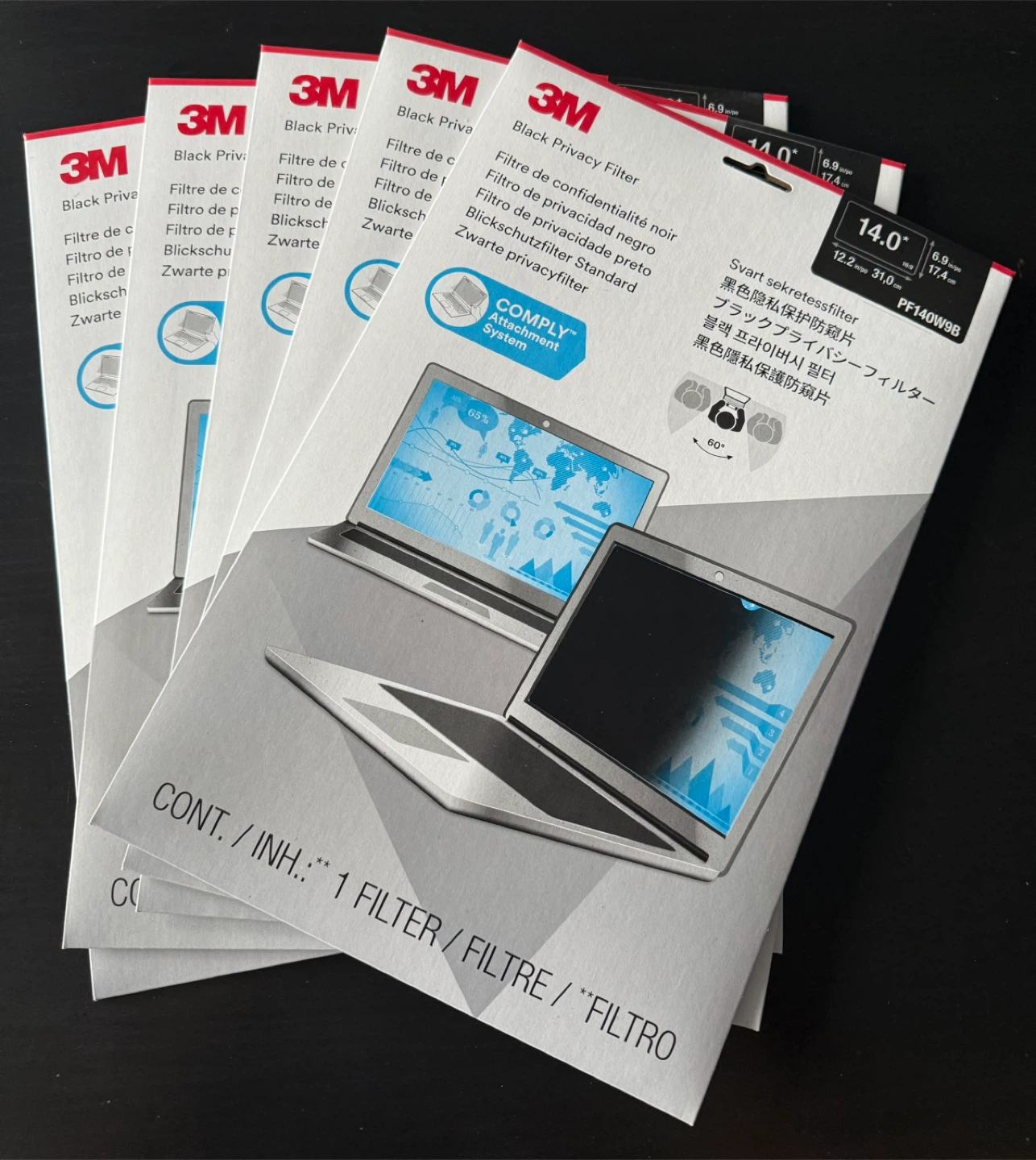3M Black Privacy Filter 14 inch - New