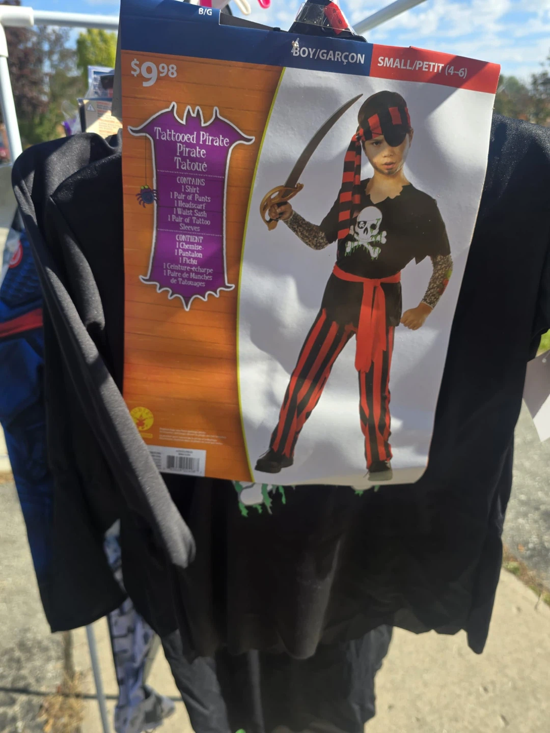 Tattooed Pirate Costume - Size Small (4-6)