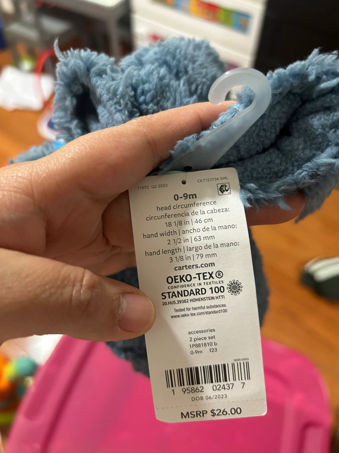 Carter's Baby Hat 0-9M Blue - photo 3