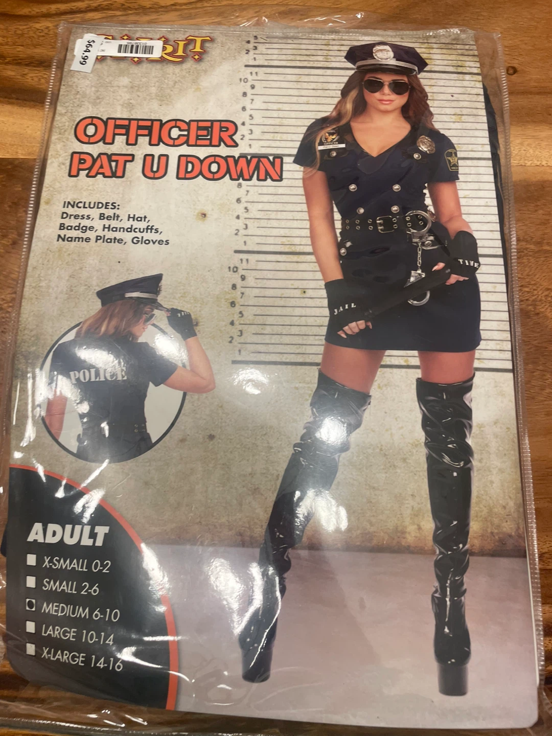 Spirit Halloween Officer Pat U Down Costume - Size Medium