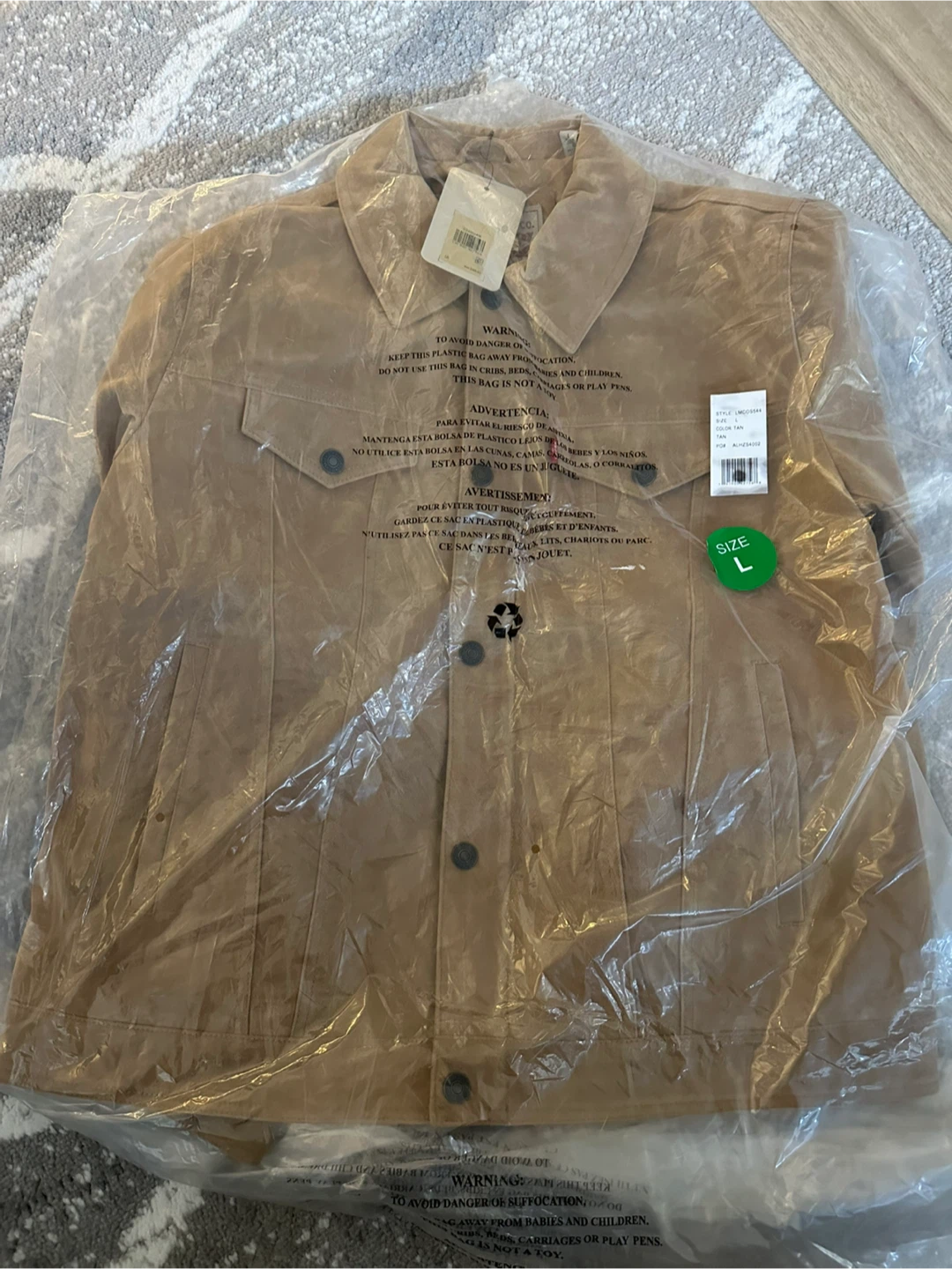 Levi's Suede Trucker Jacket For Men - Size L - Brand New - photo 3