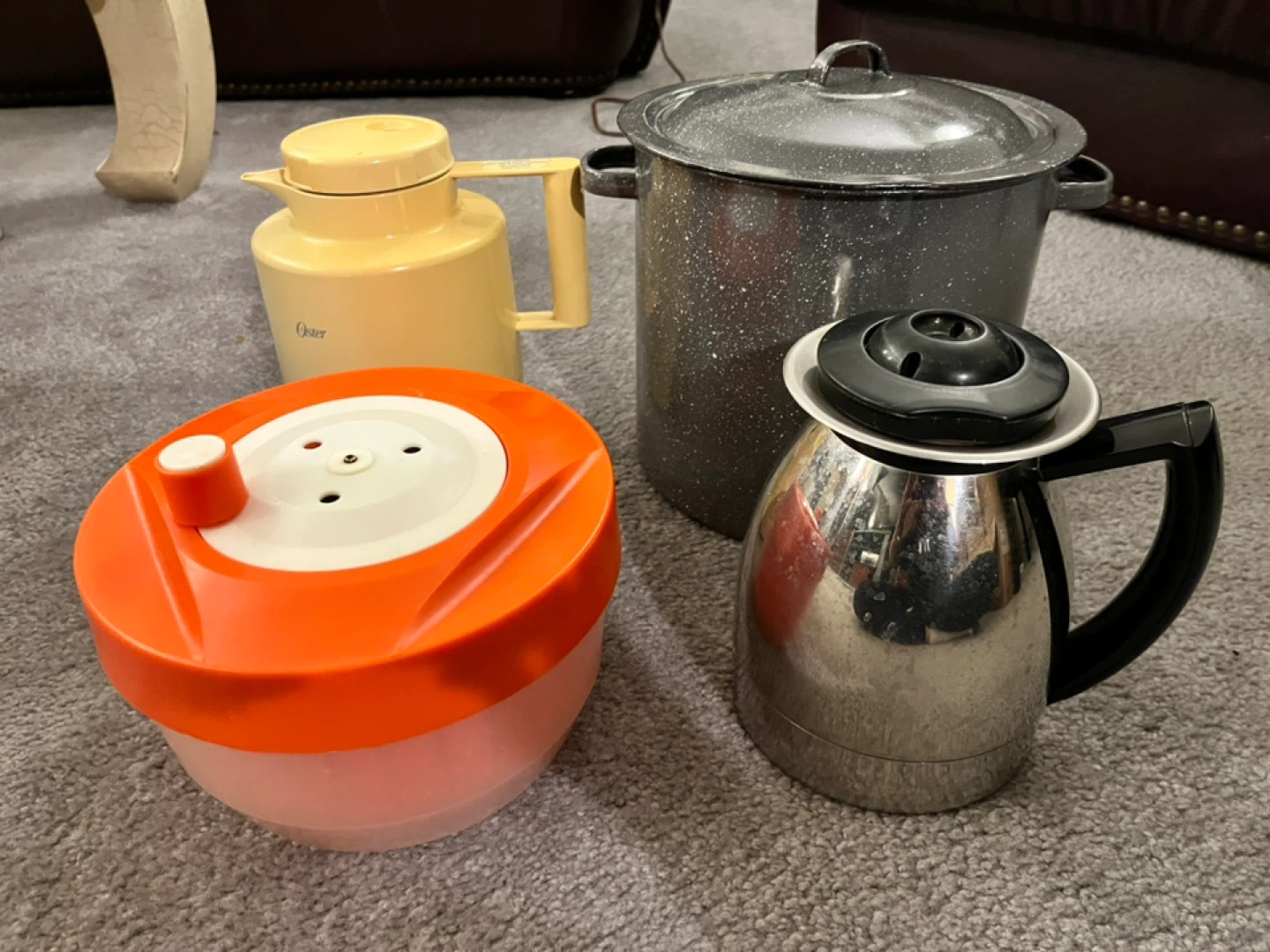 Stock Pot, Salad Spinner, Coffee Decanters