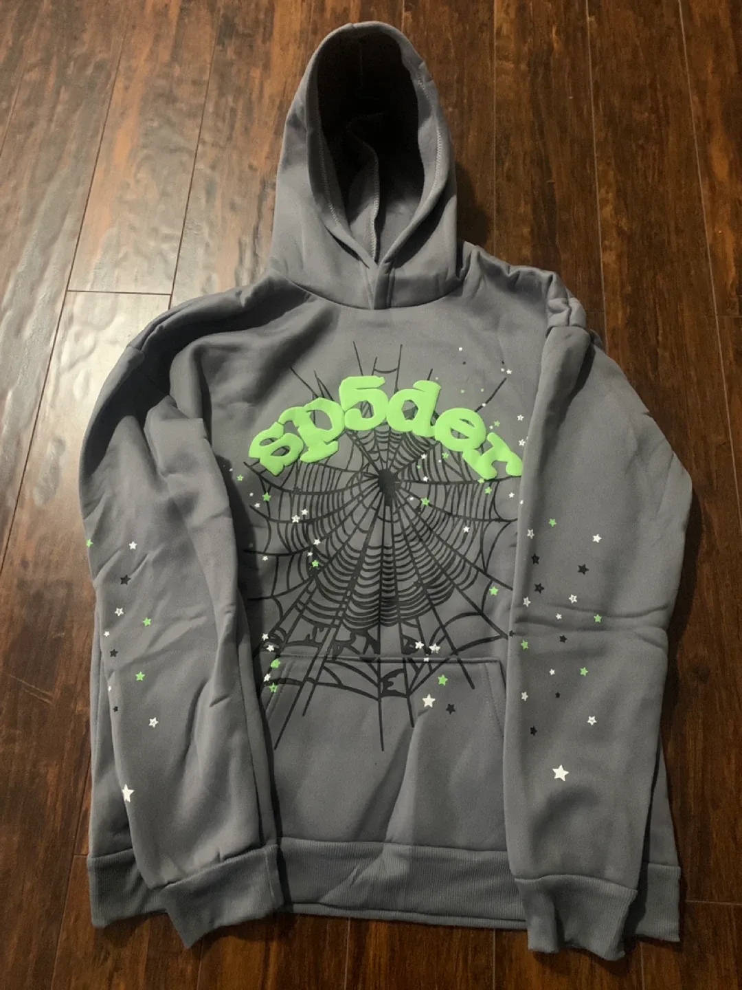SP5DER Grey Hoodie