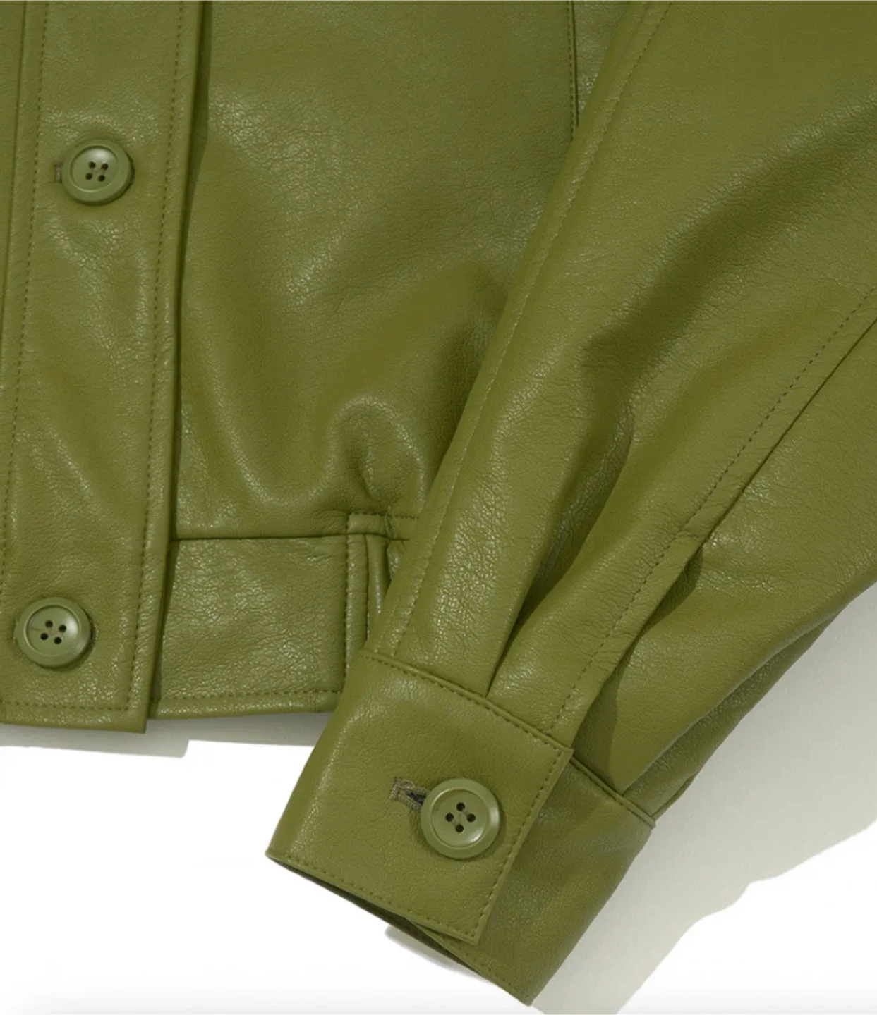 파르티멘토 비건 레더 크롭 블루종 (Partimento vegan leather cropped blouson) image indicator(5)