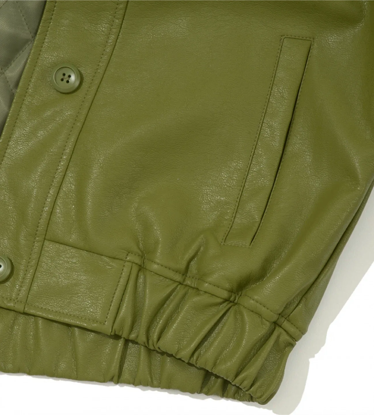 파르티멘토 비건 레더 크롭 블루종 (Partimento vegan leather cropped blouson) image indicator(4)