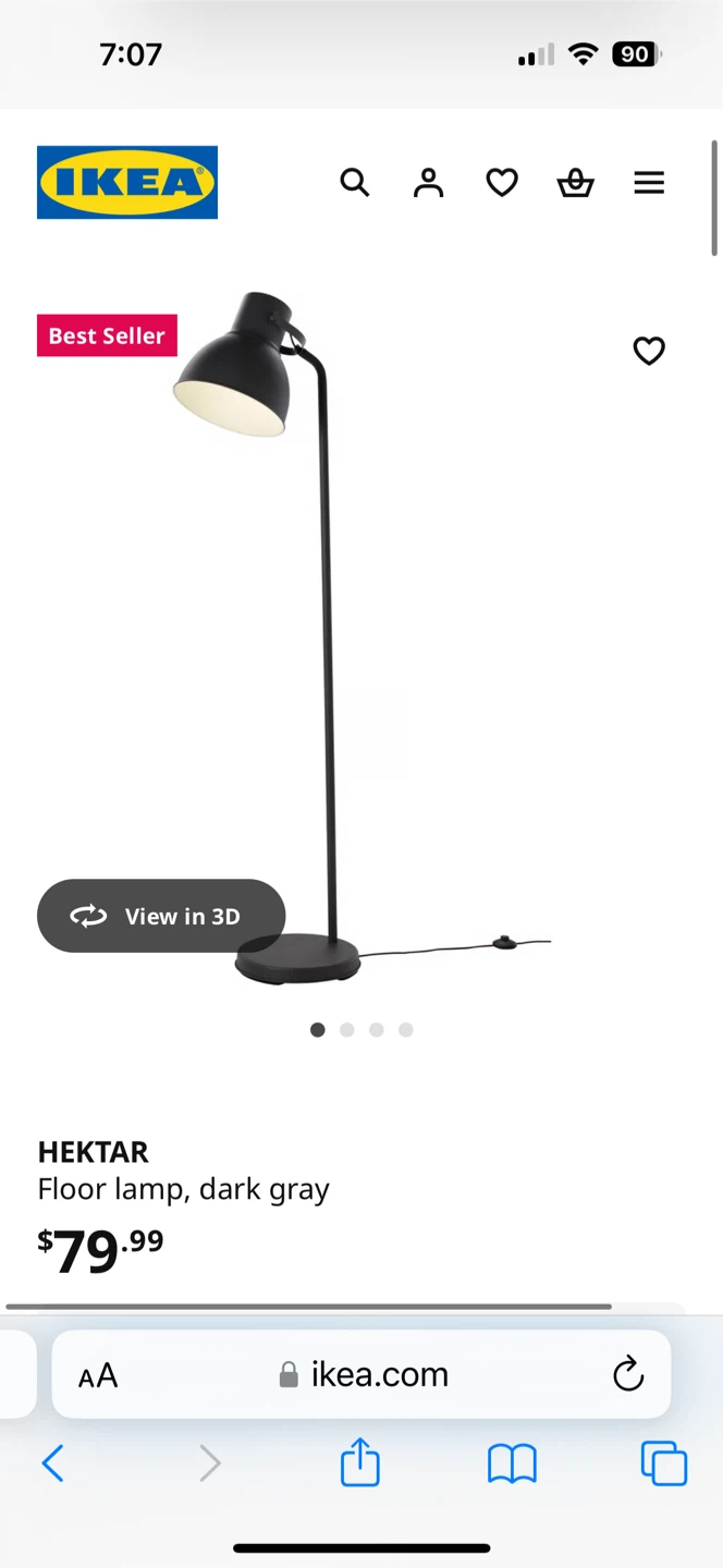 IKEA Hektar Floor Lamp - Dark Grey - photo 2