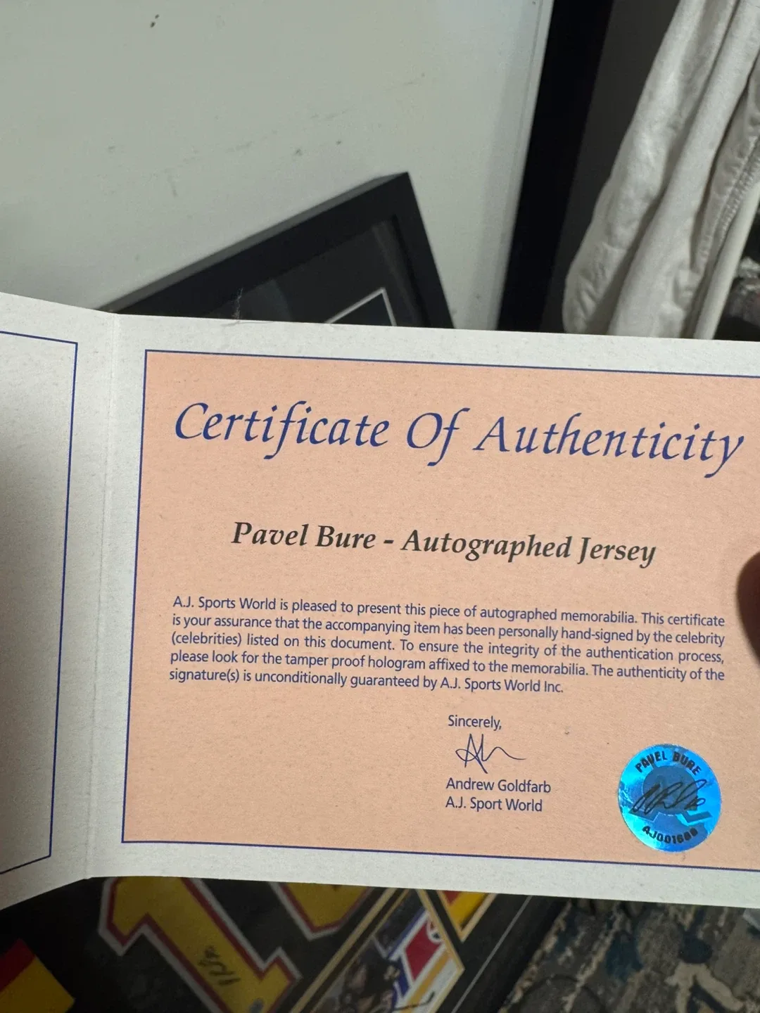 Pavel Bure Autographed Jersey image indicator(3)