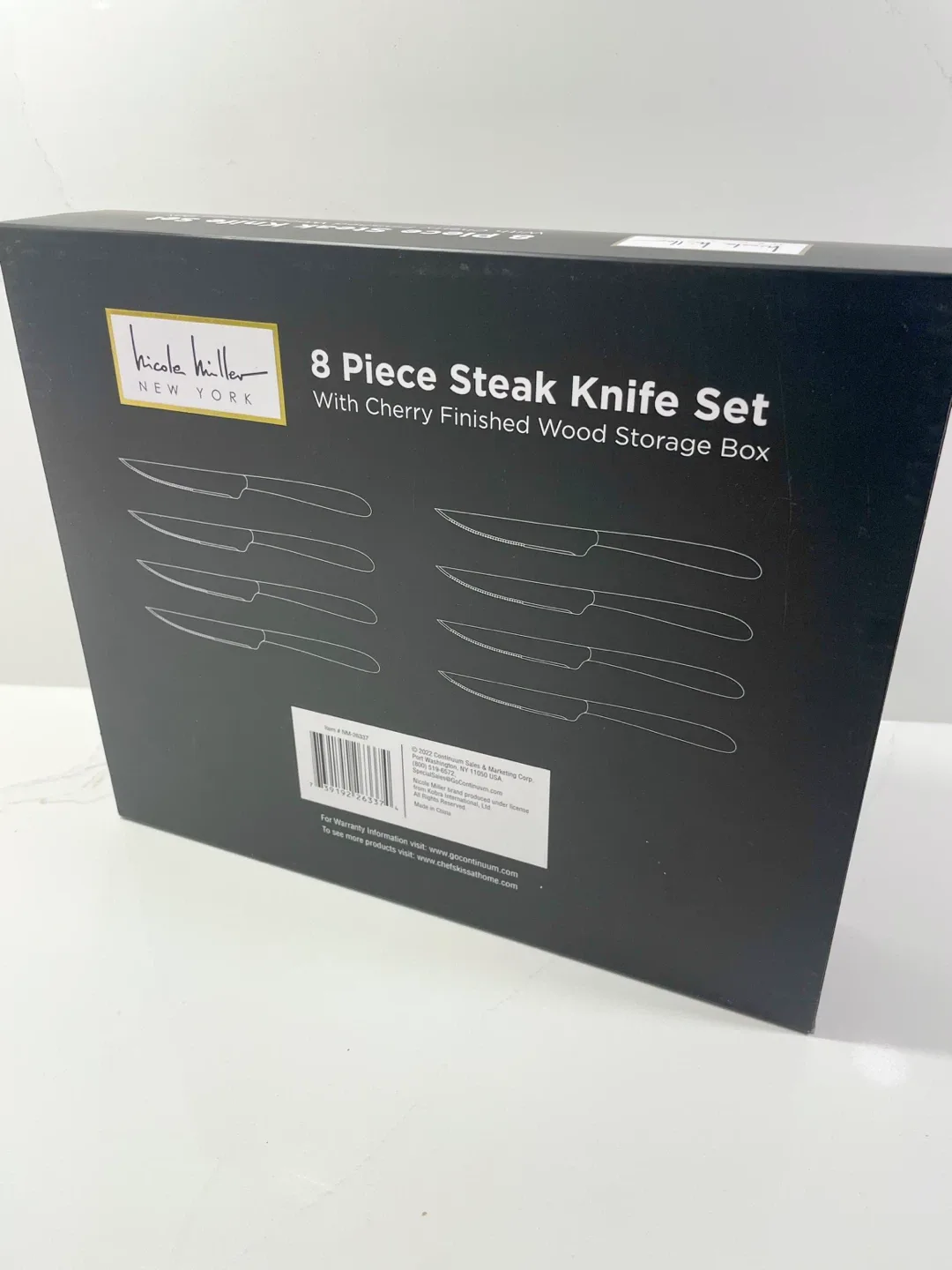 Nicole Miller 8-Piece Stainless Steel Steak Knife Set w Box image indicator(4)
