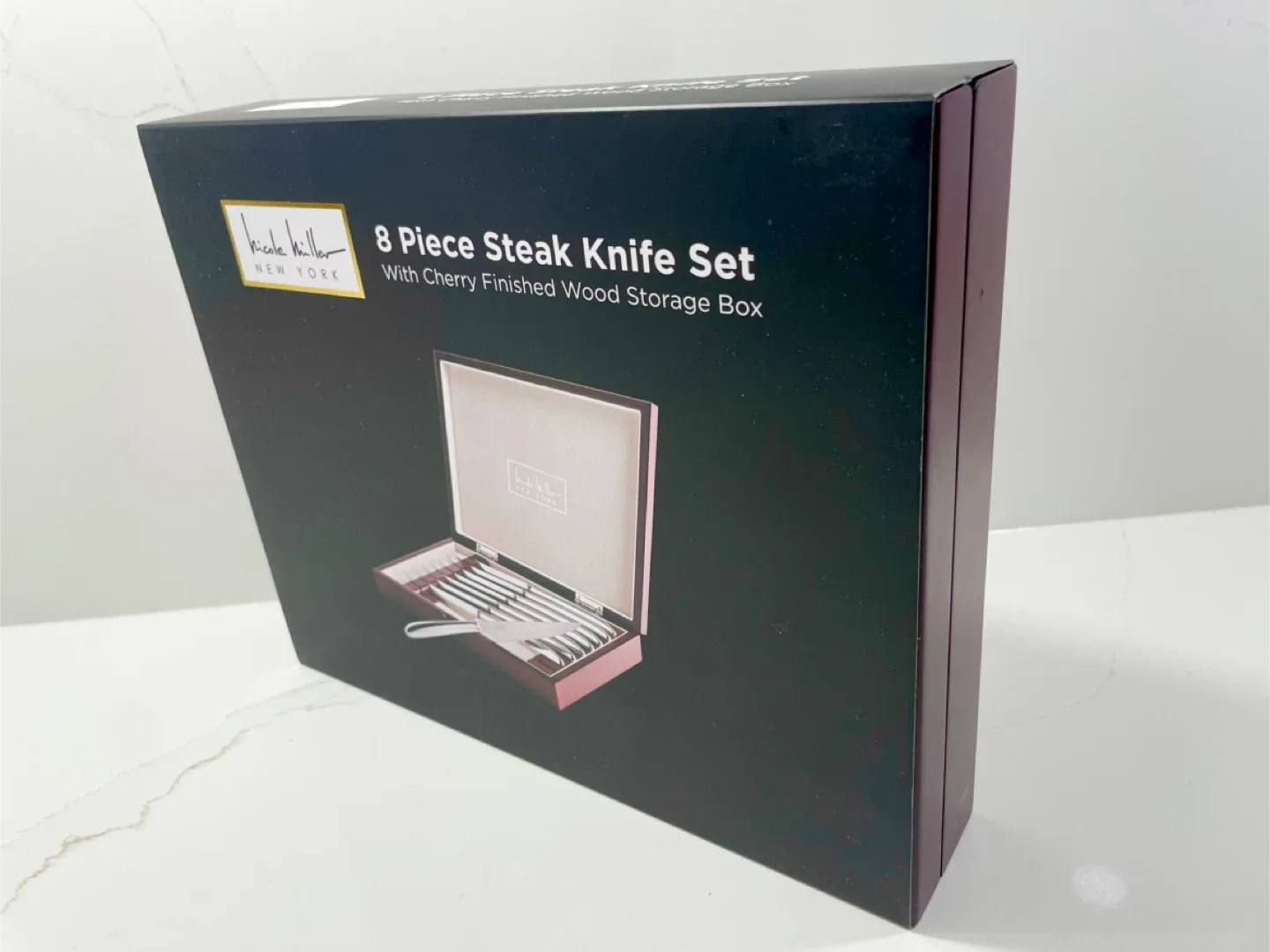 Nicole Miller 8-Piece Stainless Steel Steak Knife Set w Box image indicator(3)