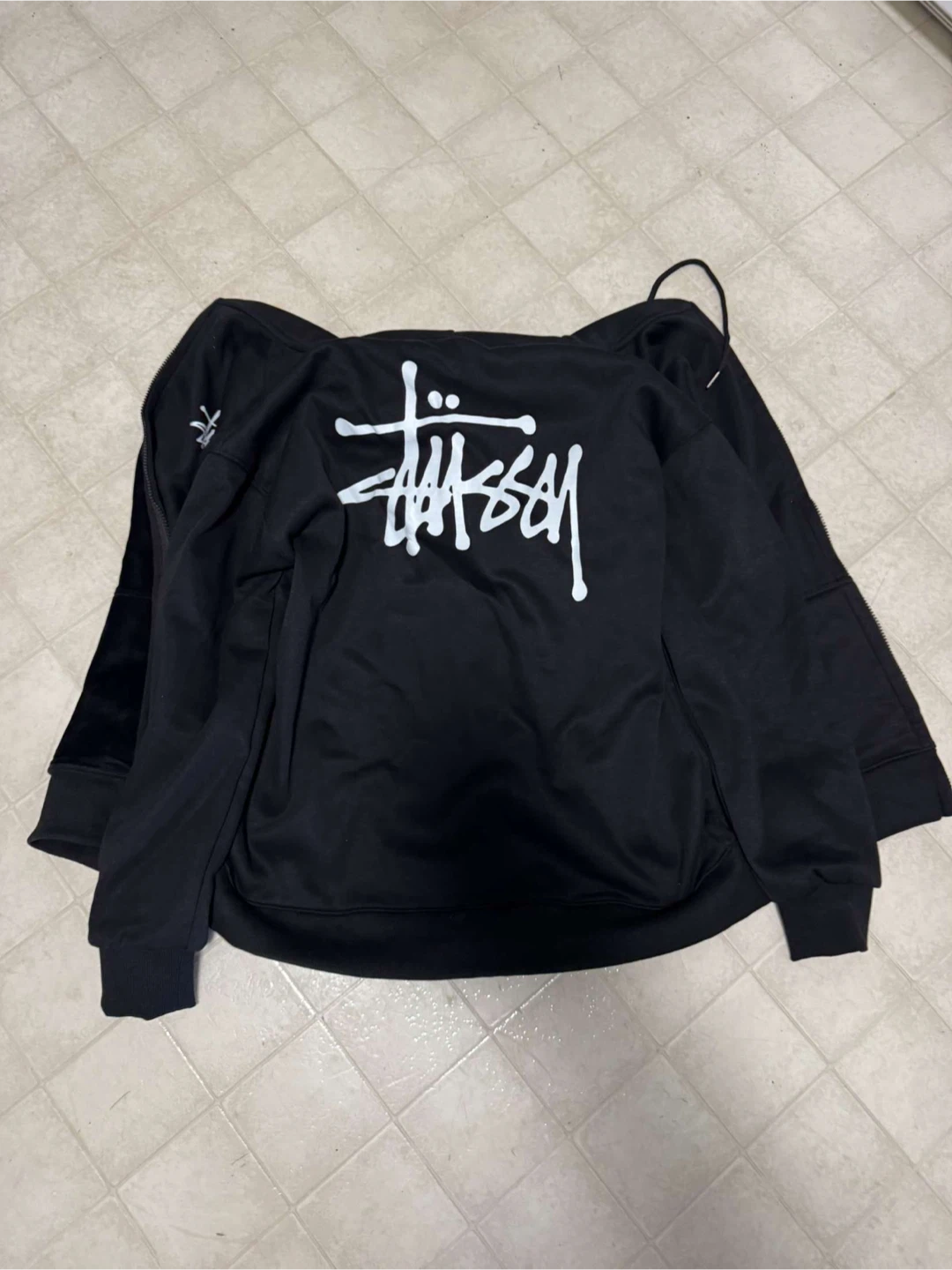 Stussy Black Zip-Up Hoodie - photo 2