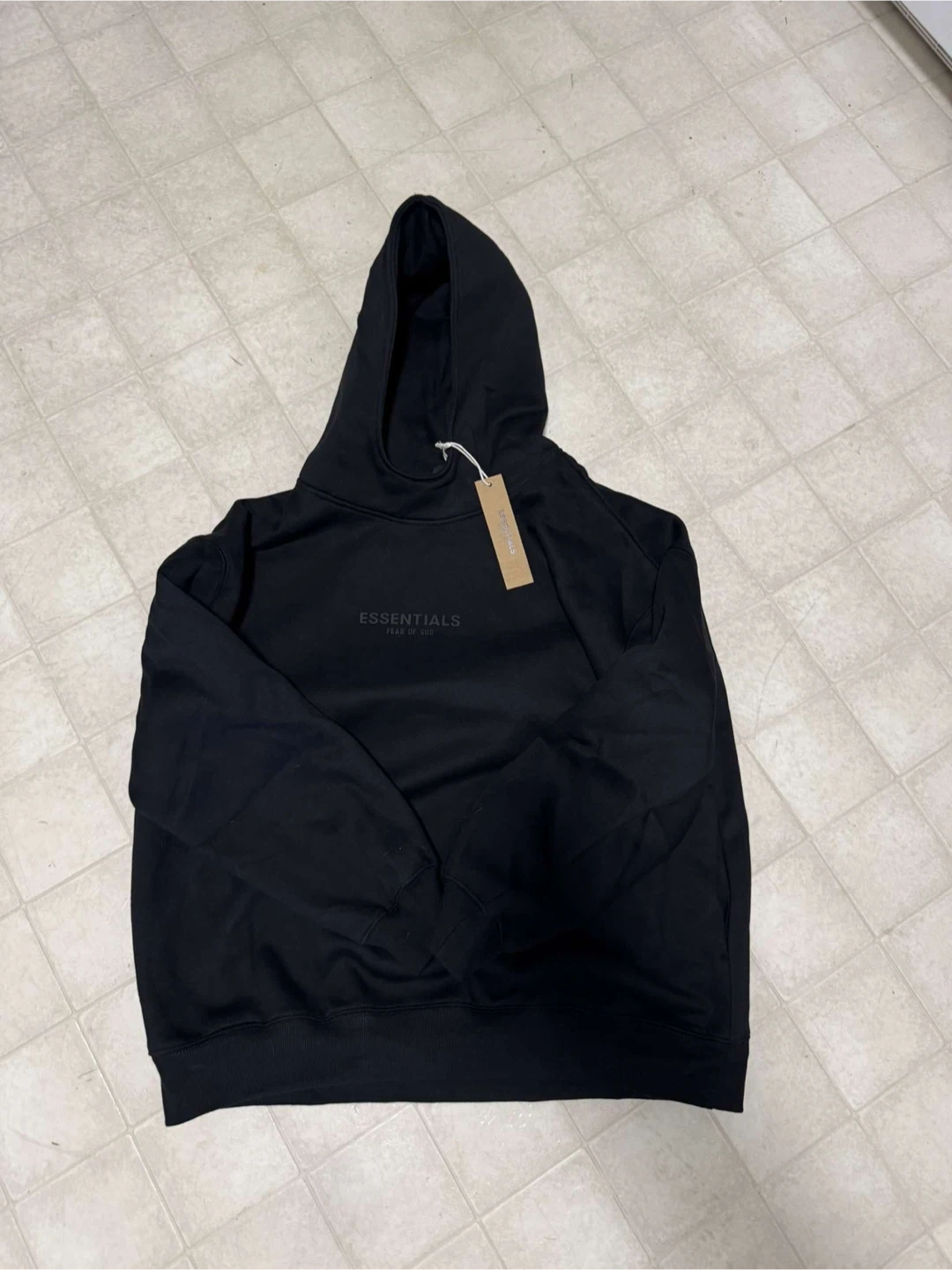 Essentials Black Hoodie & Sweatpants Set