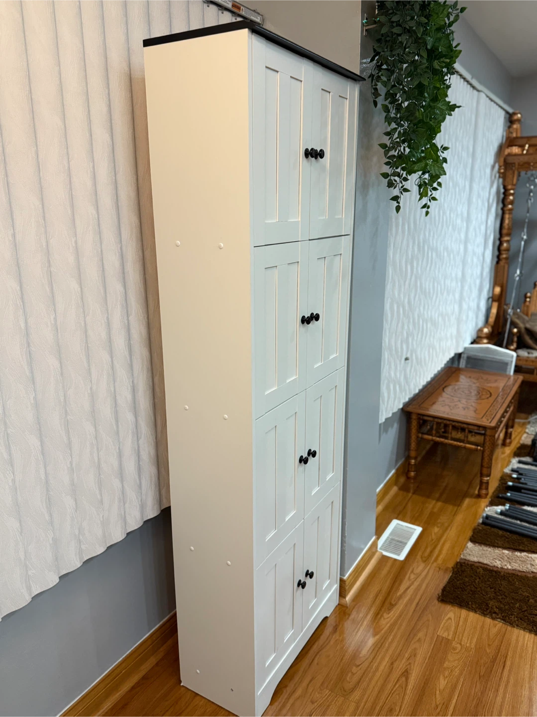White Storage Cabinet with Doors - photo 3