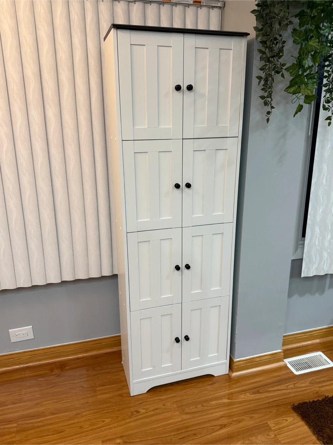 White Storage Cabinet with Doors - photo 2