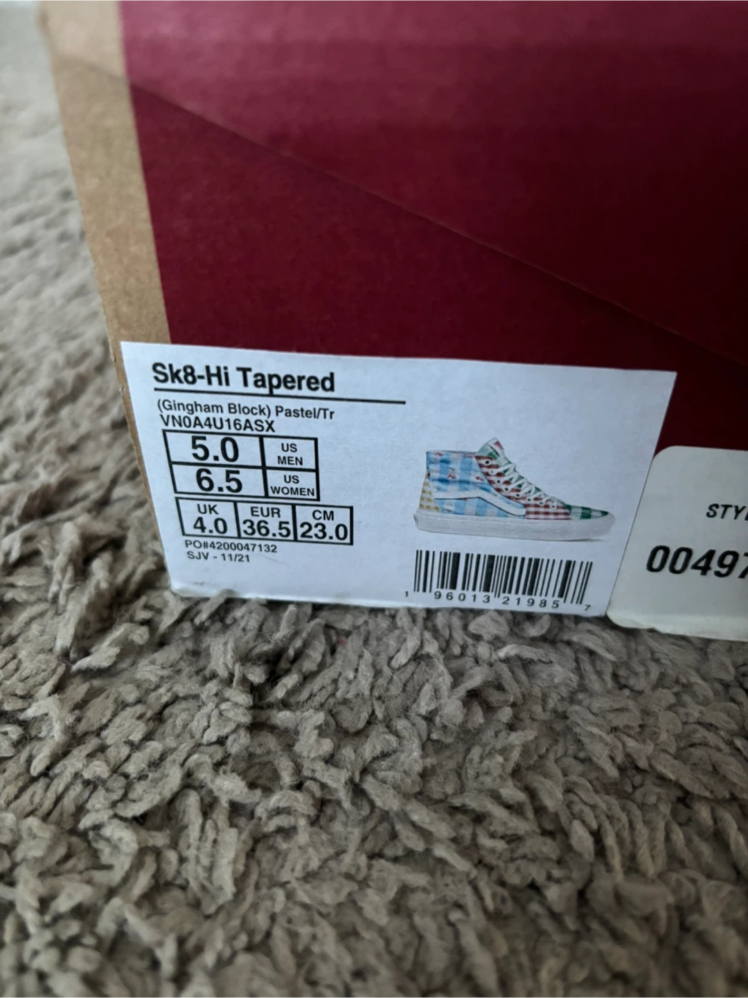 Vans Sk8-Hi Tapered Gingham Block Pastel - photo 3