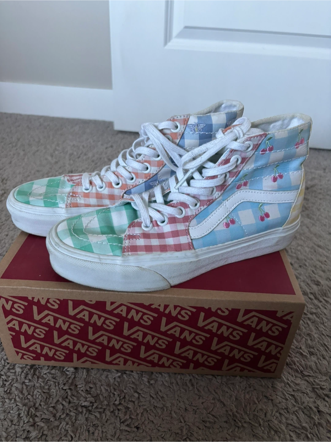 Vans Sk8-Hi Tapered Gingham Block Pastel