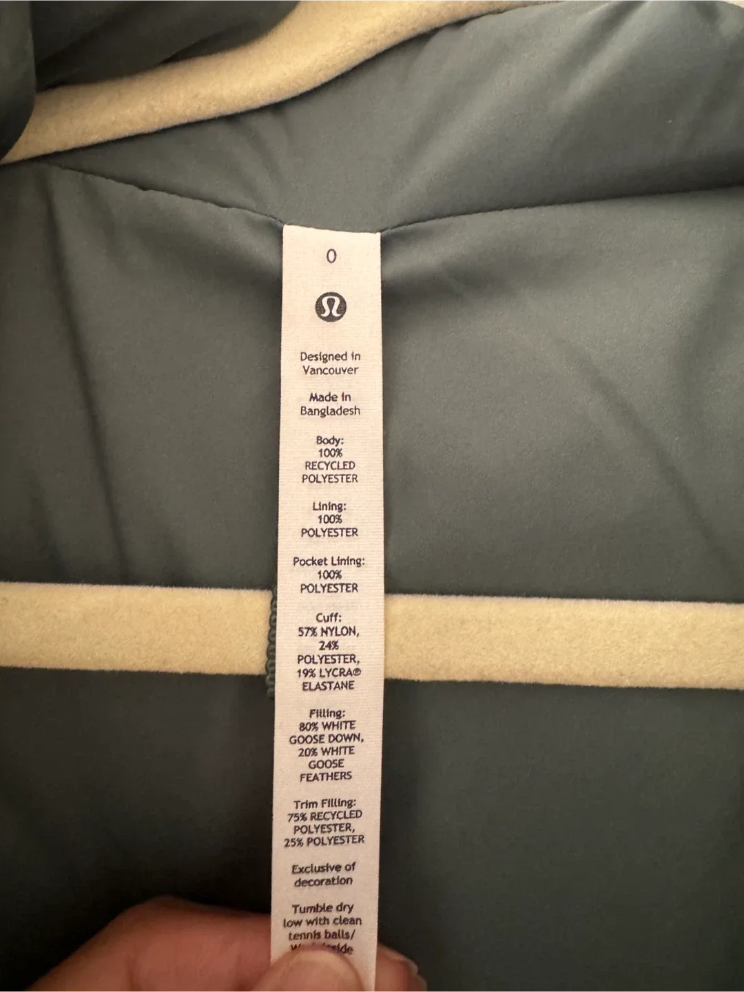 Lululemon Wunder Puff Jacket - Size 0 image indicator(3)