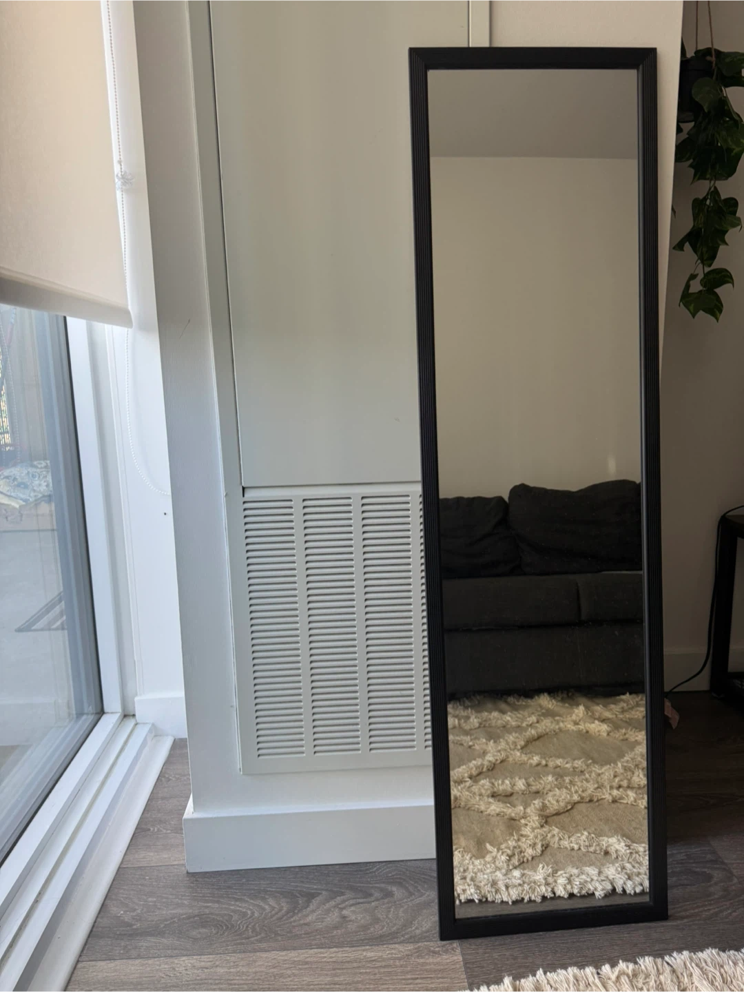 As new  Black Framed Mirror