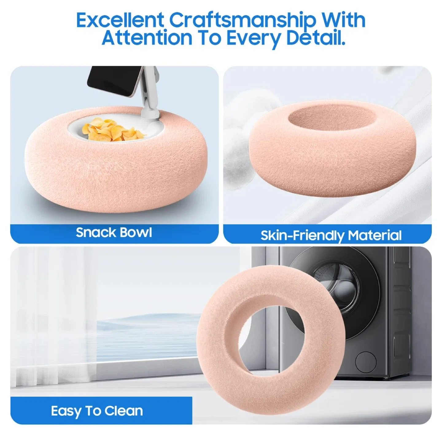 Kindle Tablet iPad Pillow Stand Holder w Snack Bowl for Lap image indicator(3)