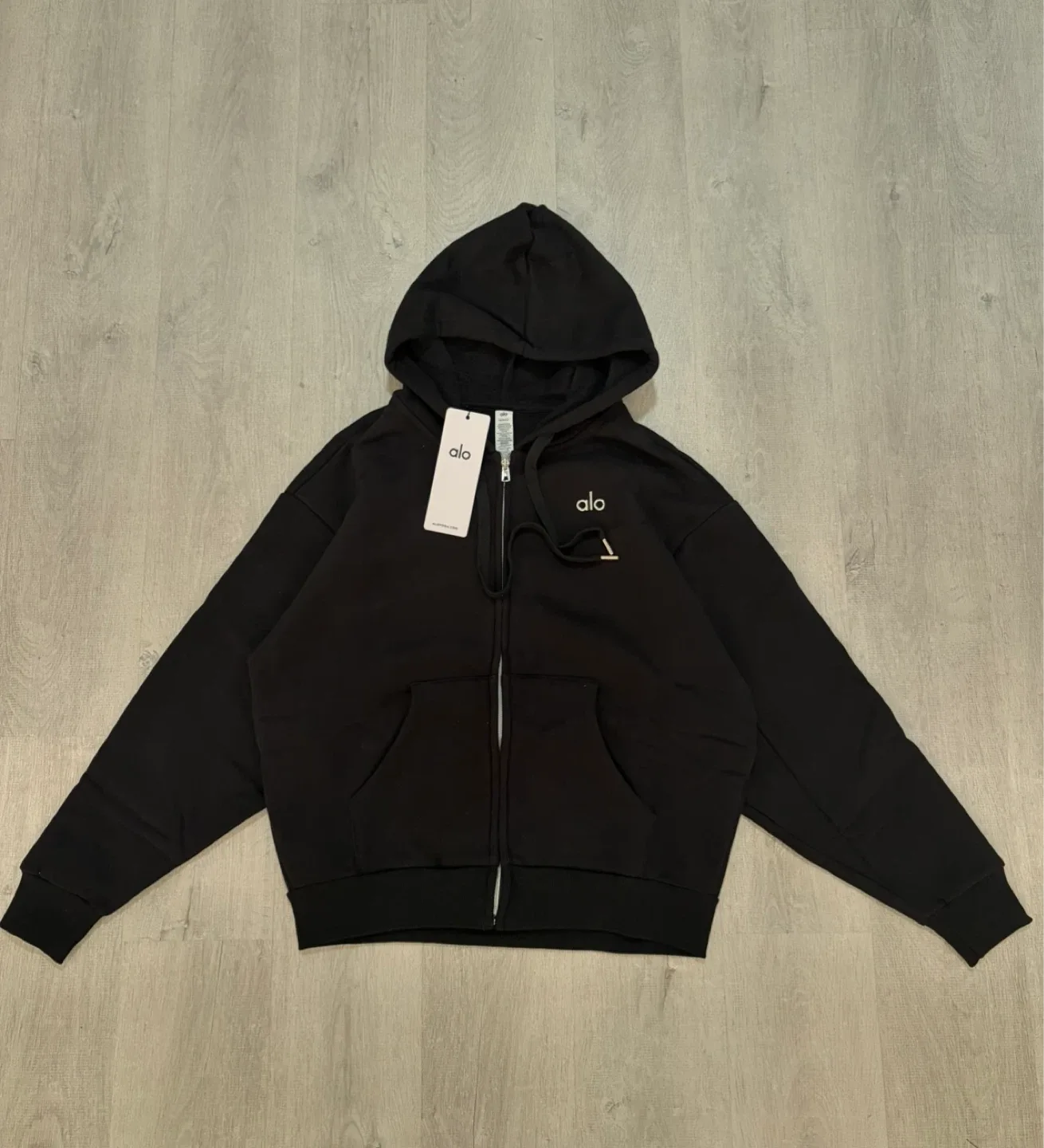 ALO Accolade Full Zip Hoodie - Black thumbnail