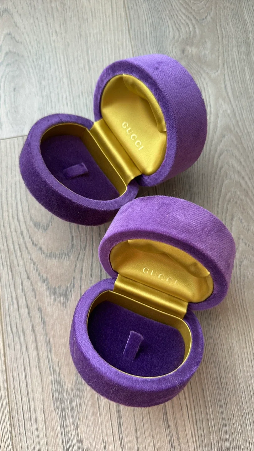 Gucci Purple Velvet Ring Boxes, 2 = $20 thumbnail