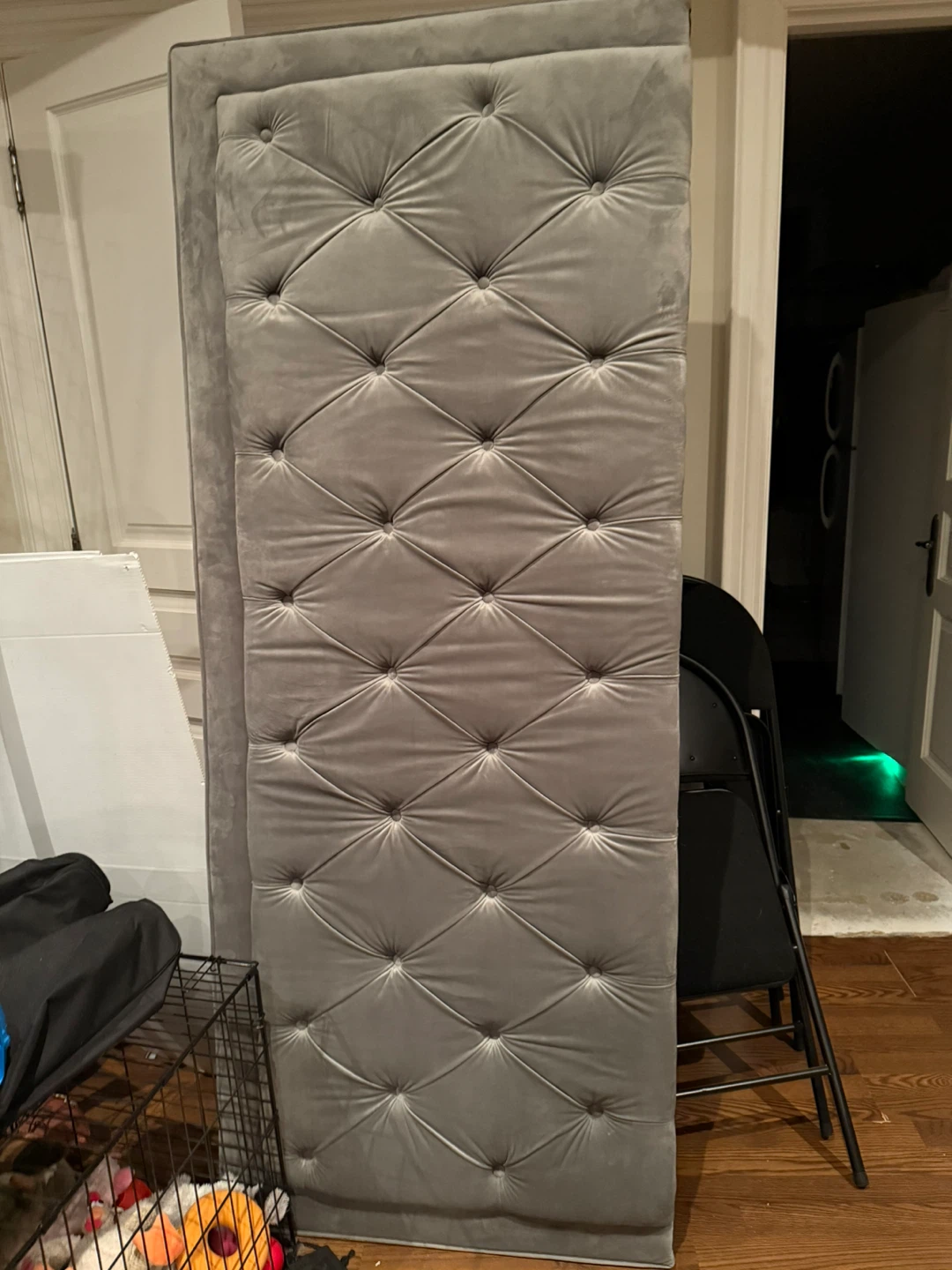 King Size Grey Tufted Headboard